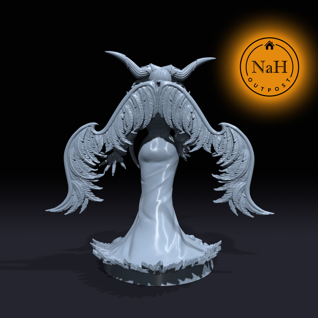 Lynaithna the Winged Tempest| Female Sorcerer Wizard miniature for Tabletop games like D&D and War Gaming| Dungeons and Dragons Mini | RN estudio