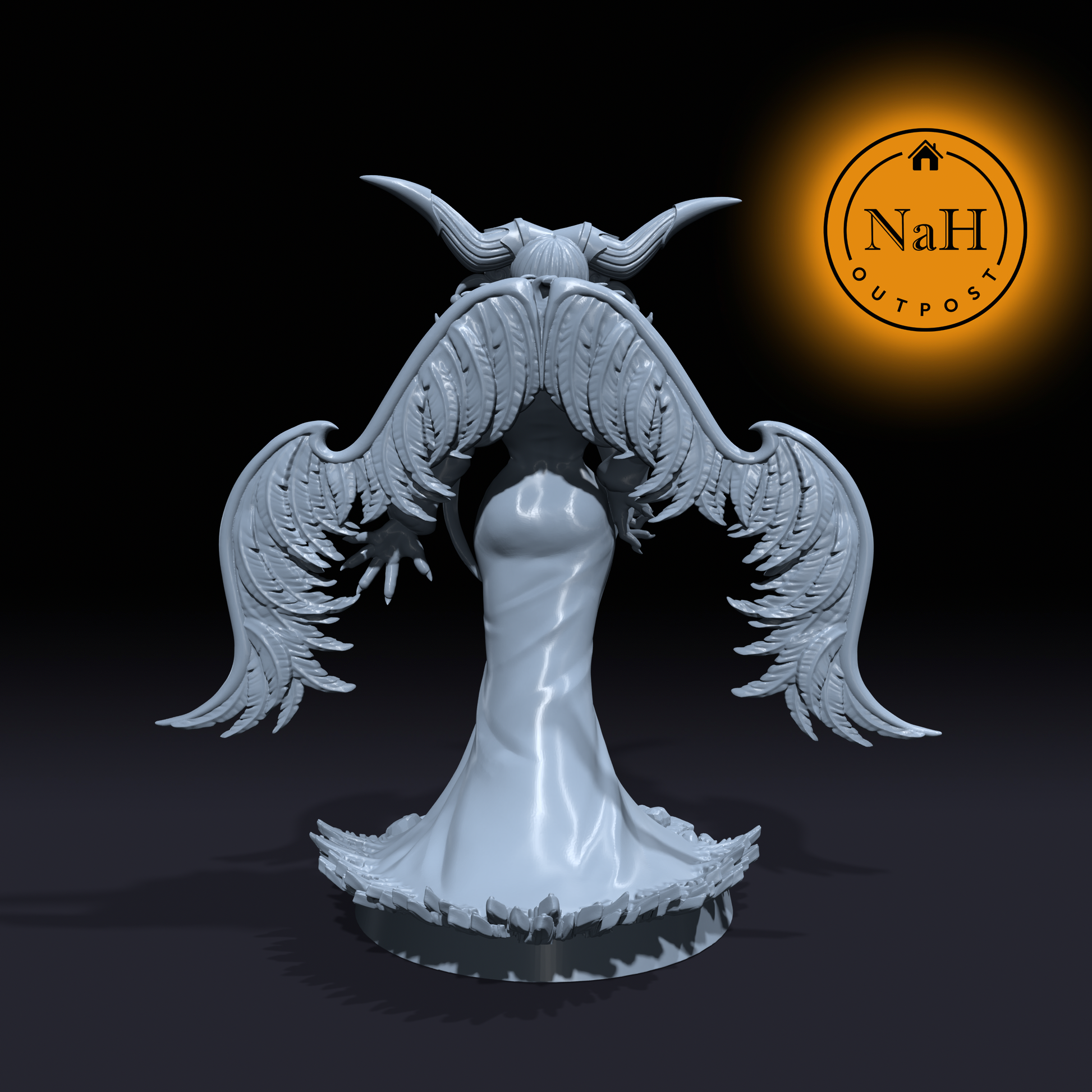 Lynaithna the Winged Tempest| Female Sorcerer Wizard miniature for Tabletop games like D&D and War Gaming| Dungeons and Dragons Mini | RN estudio