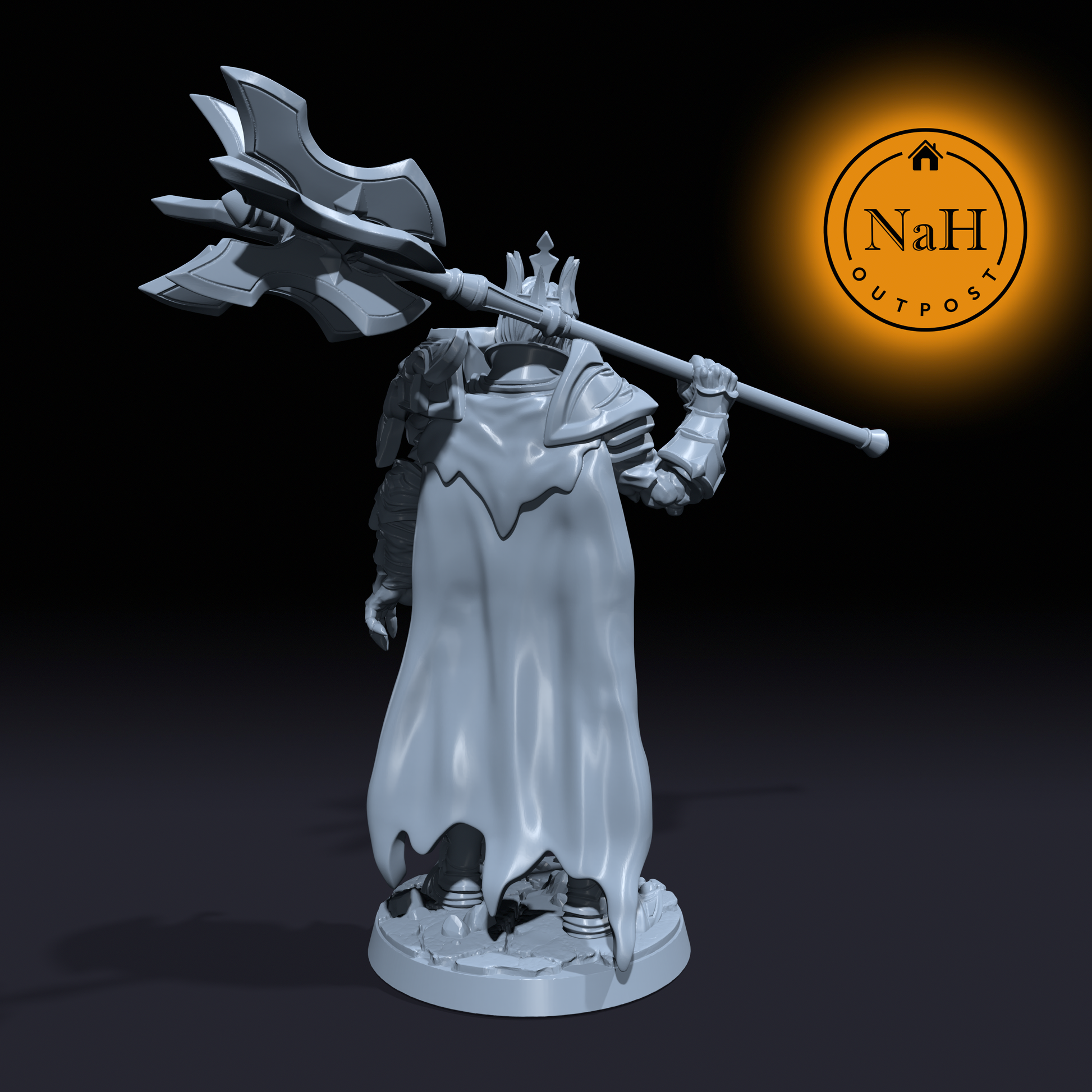 Okharon, the Undying King | Skeleton King  miniature for Tabletop games like D&D and War Gaming| Dungeons and Dragons Mini | RN estudio