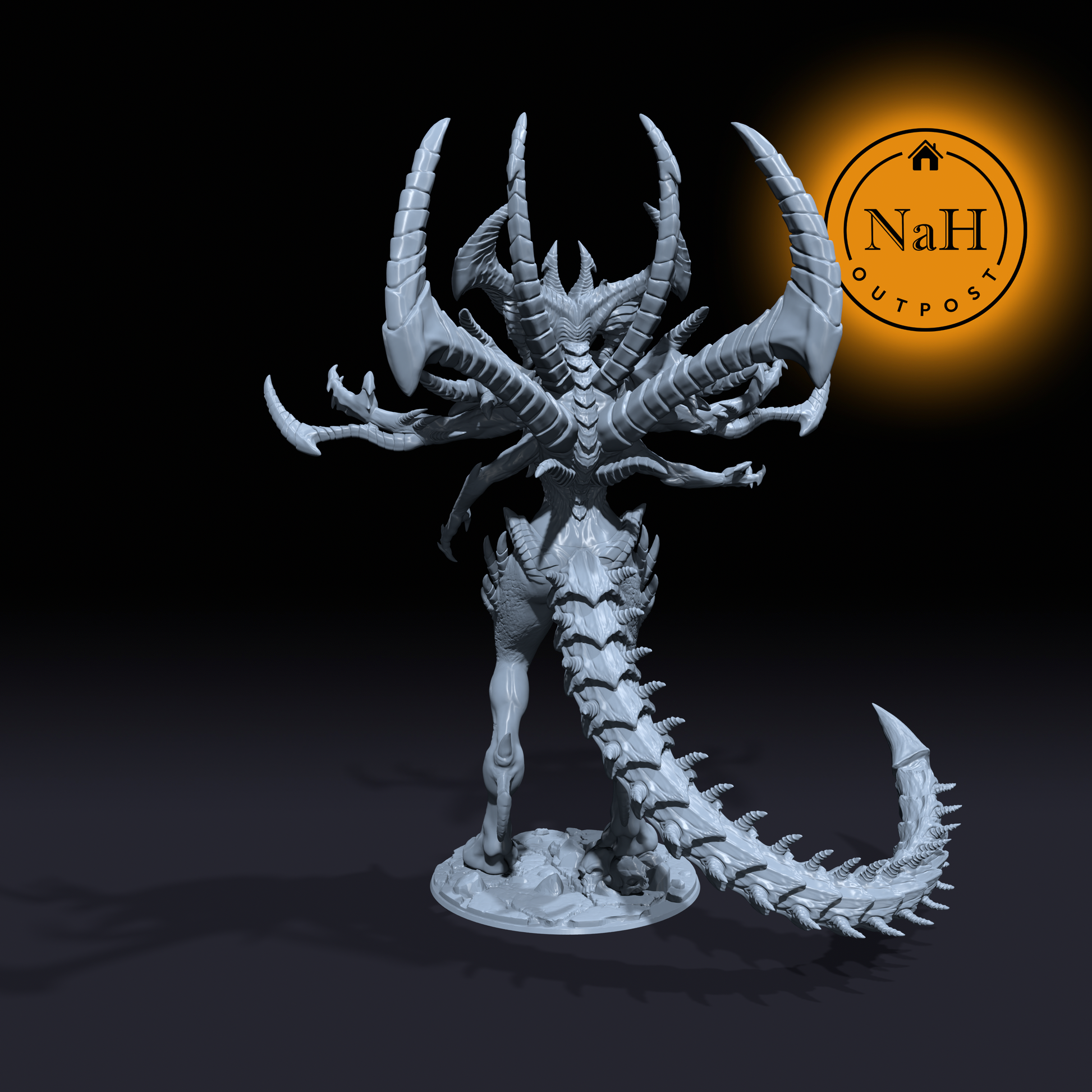 Shadhakairis | Demon Queen | Female Fiend miniature for Tabletop games like D&D and War Gaming| Dungeons and Dragons Mini | RN estudio