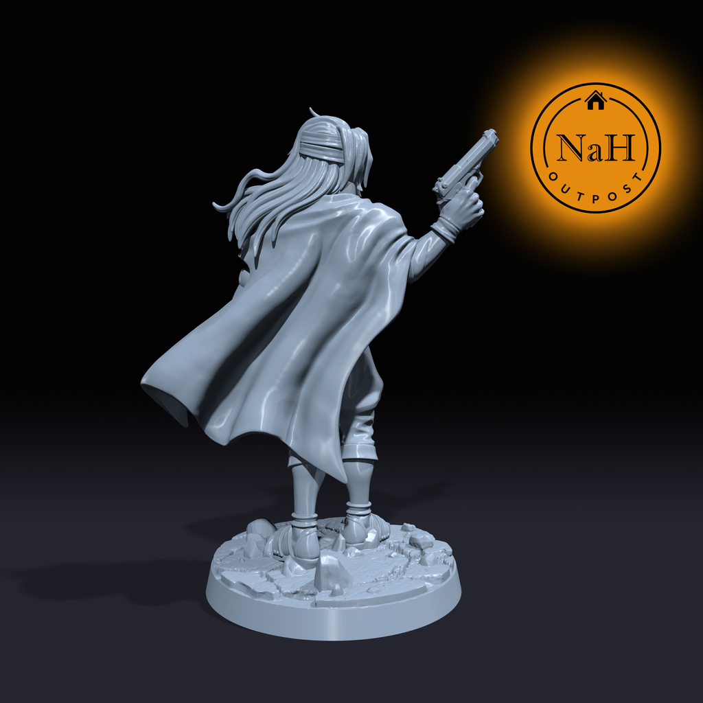 Jaxxon Blackwood | Victor Tinevale |  Human Gunslinger miniature for Tabletop games like D&D and War Gaming| Dungeons and Dragons Mini | RN estudio