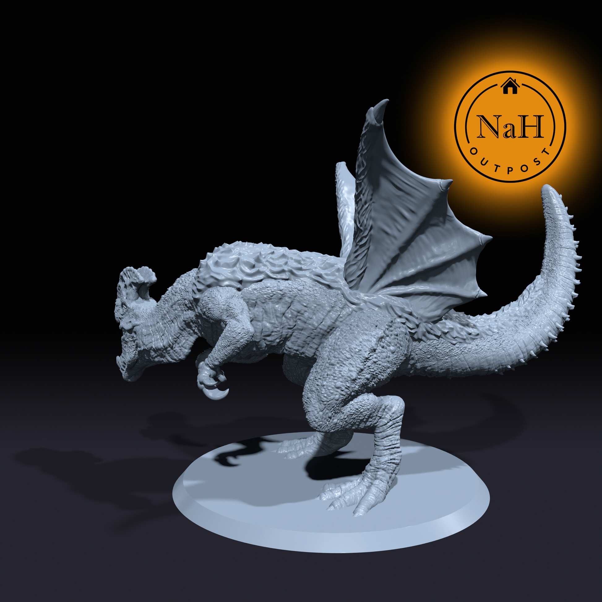 Scalebeak, the Winged Terror | Cockatrizard | Axebeak Dragon miniature for Tabletop games like D&D and War Gaming| Dungeons and Dragons Mini | RN estudio