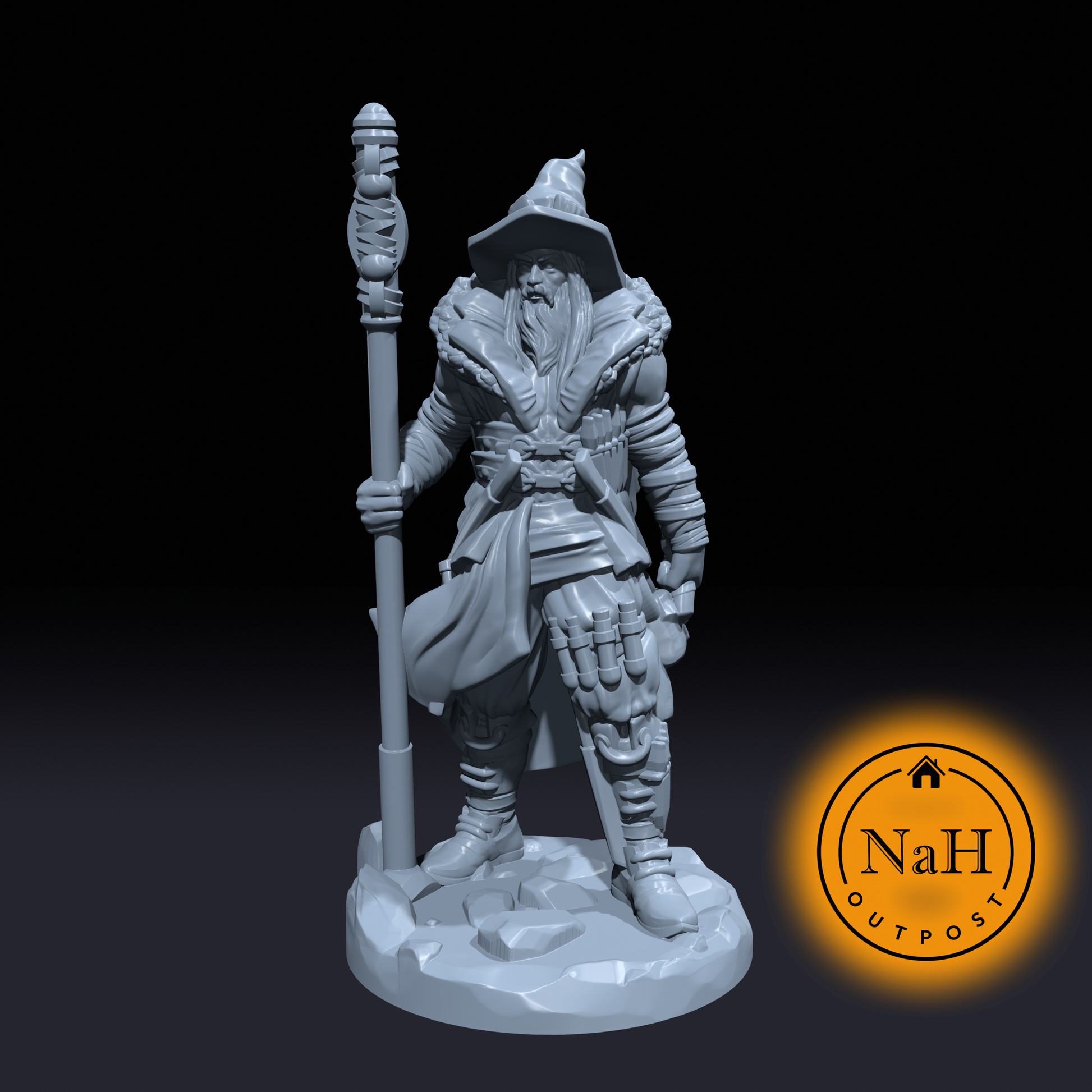 Bandit Mage | Wizard or Sorcerer Miniature for Tabletop games like D&D and War Gaming