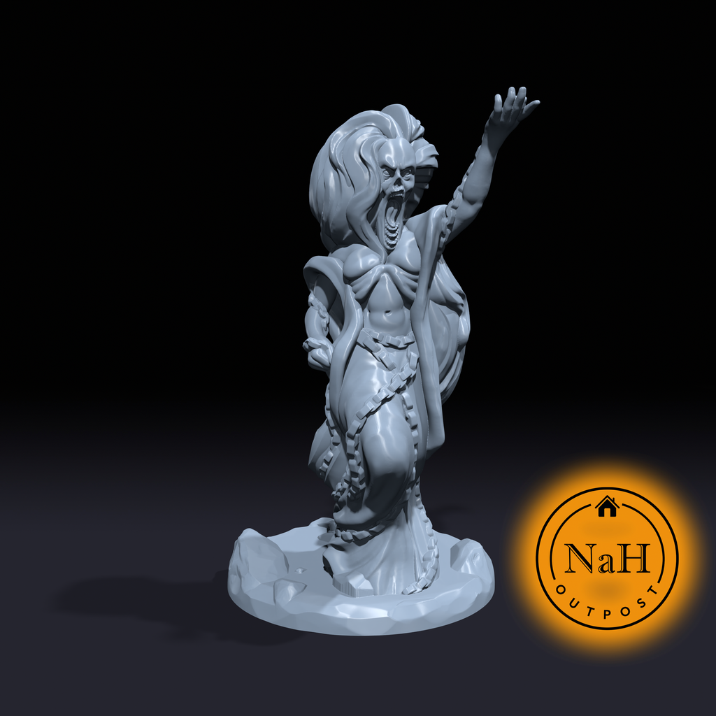 Banshee | Wraith | Ghost Undead Miniature for Tabletop games like D&D and War Gaming