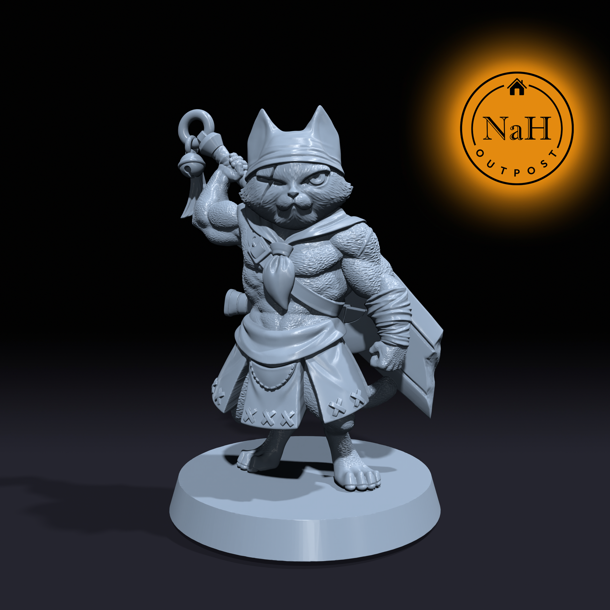Jinx Whiskerslash | Morley | Tabaxi or Catfolk Fighter miniature for Tabletop games like D&D and War Gaming| Dungeons and Dragons Mini | RN estudio