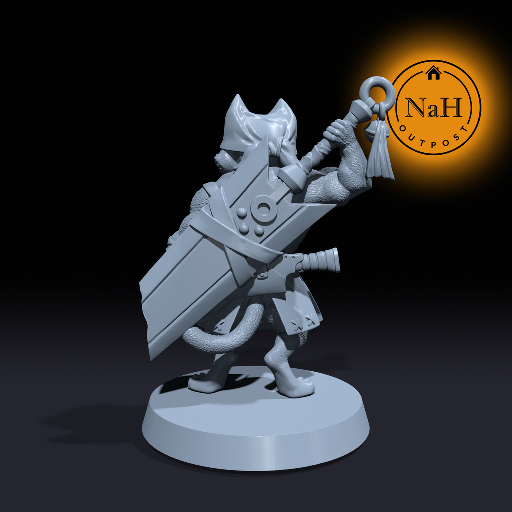 Jinx Whiskerslash | Morley | Tabaxi or Catfolk Fighter miniature for Tabletop games like D&D and War Gaming| Dungeons and Dragons Mini | RN estudio
