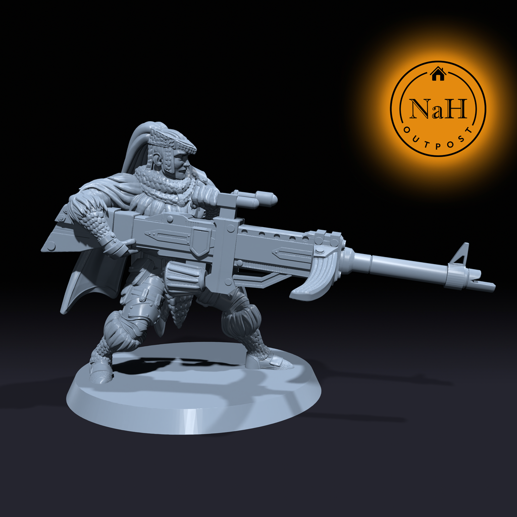 Makoa Thunderstrike | Muacaitl | Tribal monster hunter Miniature for Tabletop games like D&D and War Gaming| Dungeons and Dragons Mini | RN estudio