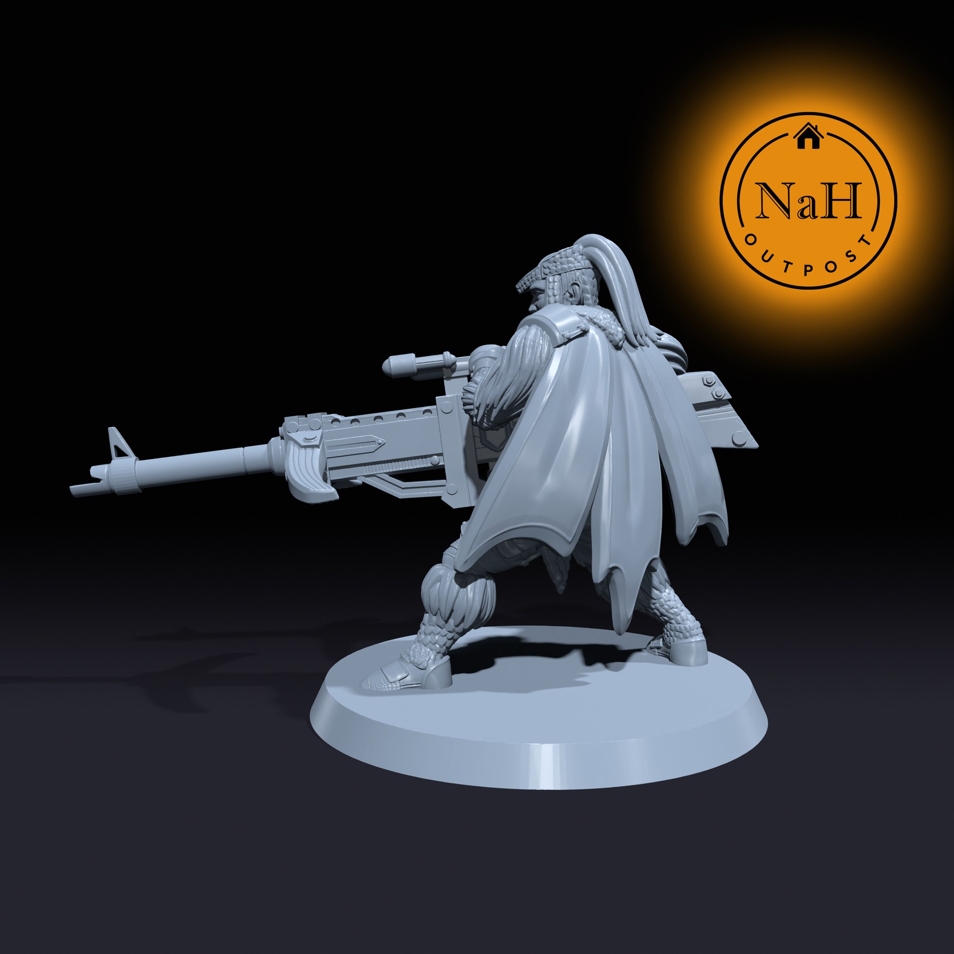 Makoa Thunderstrike | Muacaitl | Tribal monster hunter Miniature for Tabletop games like D&D and War Gaming| Dungeons and Dragons Mini | RN estudio