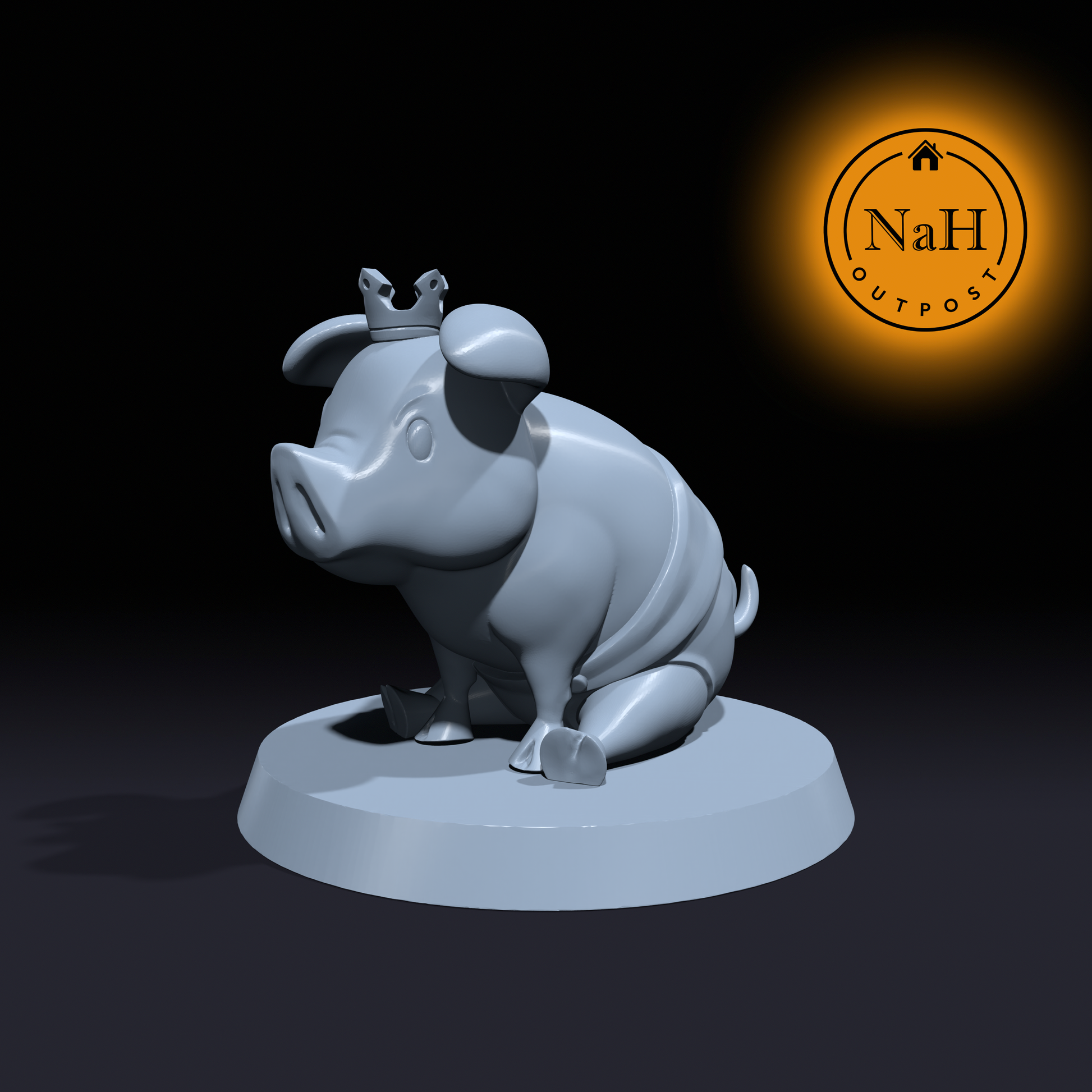 Princess Piglette | Cursed Princess | Pig miniature for Tabletop games like D&D and War Gaming| Dungeons and Dragons Mini | RN estudio