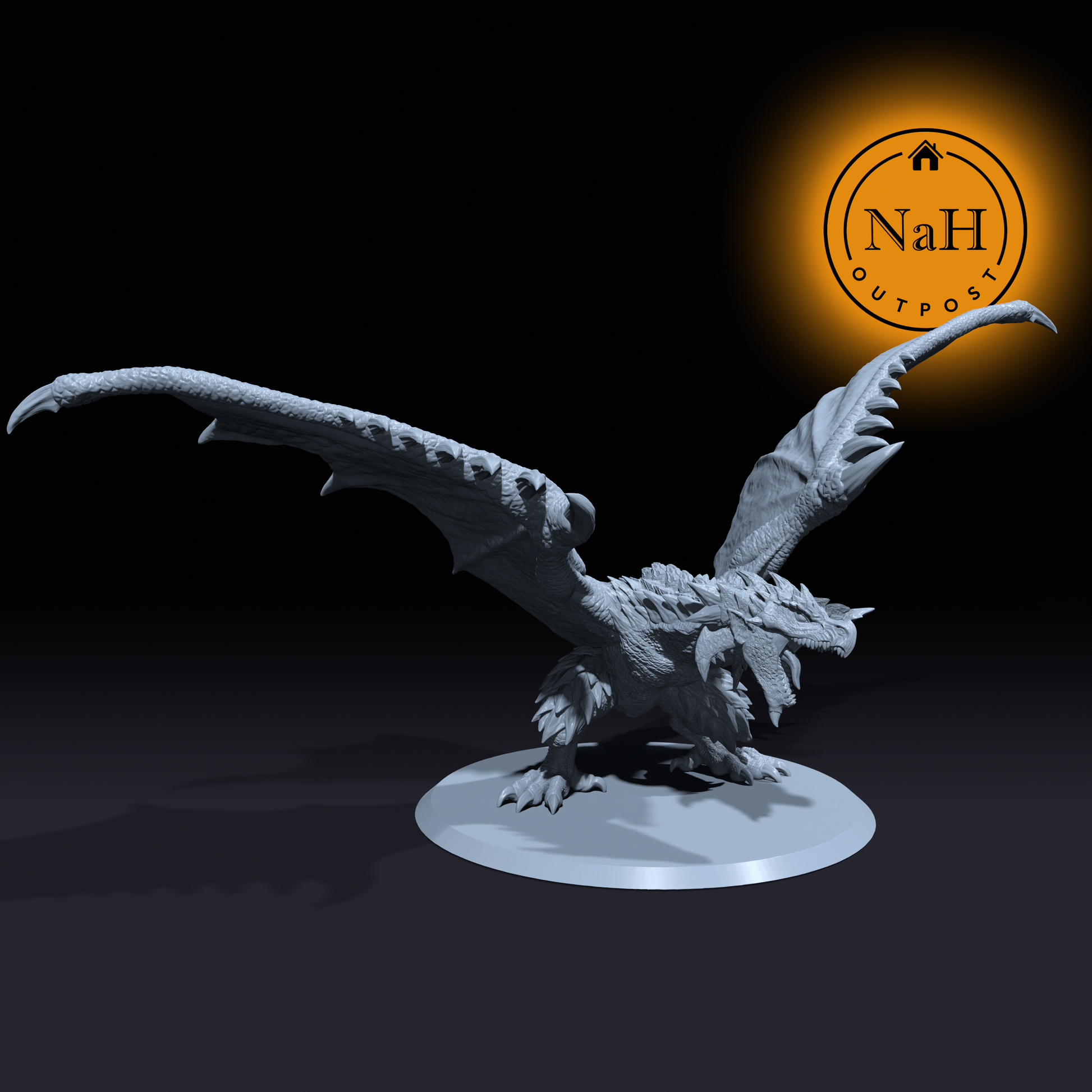 Ignarok, the Fire Lord | Thorndrake | Ancient Red Dragon miniature for Tabletop games like D&D and War Gaming| Dungeons and Dragons Mini | RN estudio
