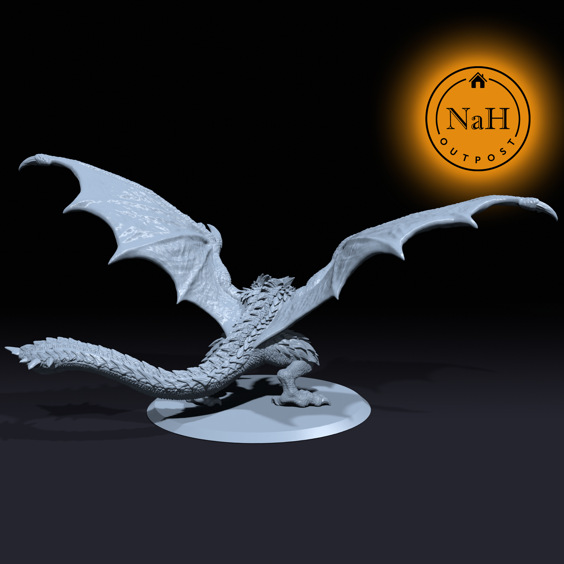 Ignarok, the Fire Lord | Thorndrake | Ancient Red Dragon miniature for Tabletop games like D&D and War Gaming| Dungeons and Dragons Mini | RN estudio