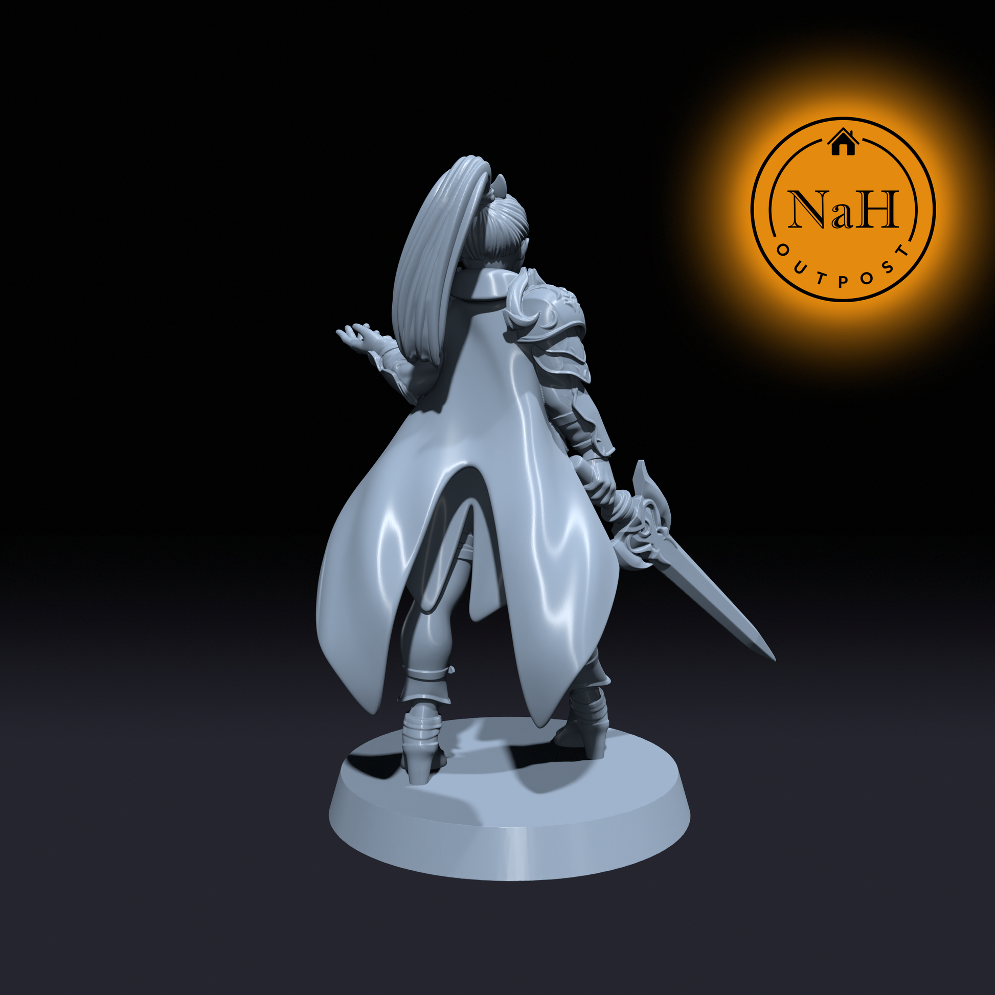 Ainara Stormblade | Female Officer of the Guard | Fighter or Paladin miniature for Tabletop games like D&D and War Gaming| Dungeons and Dragons Mini | RN estudio
