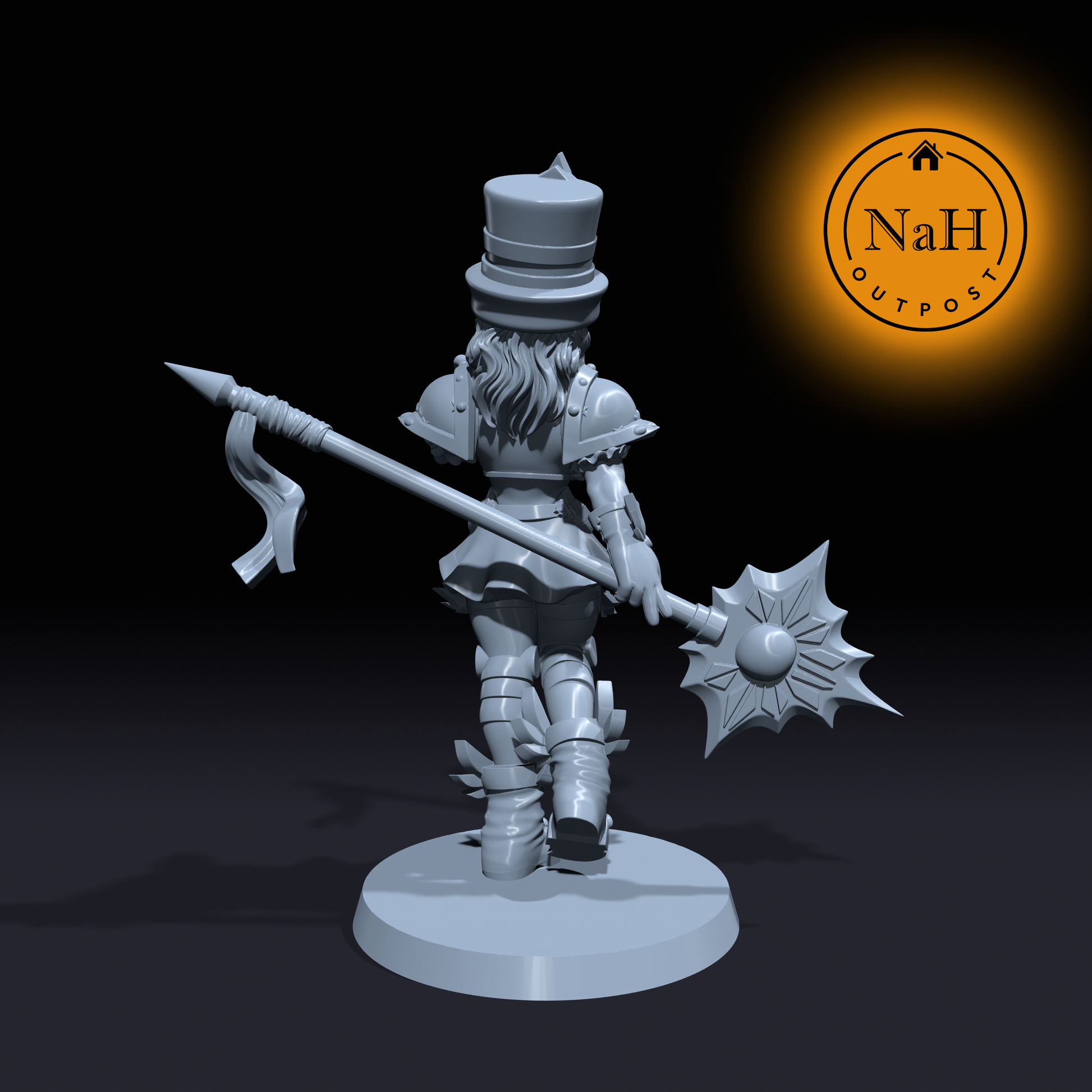 Balitha Brightmace | Guard Priest | Female Cleric or Paladin miniature for Tabletop games like D&D and War Gaming| Dungeons and Dragons Mini | RN estudio