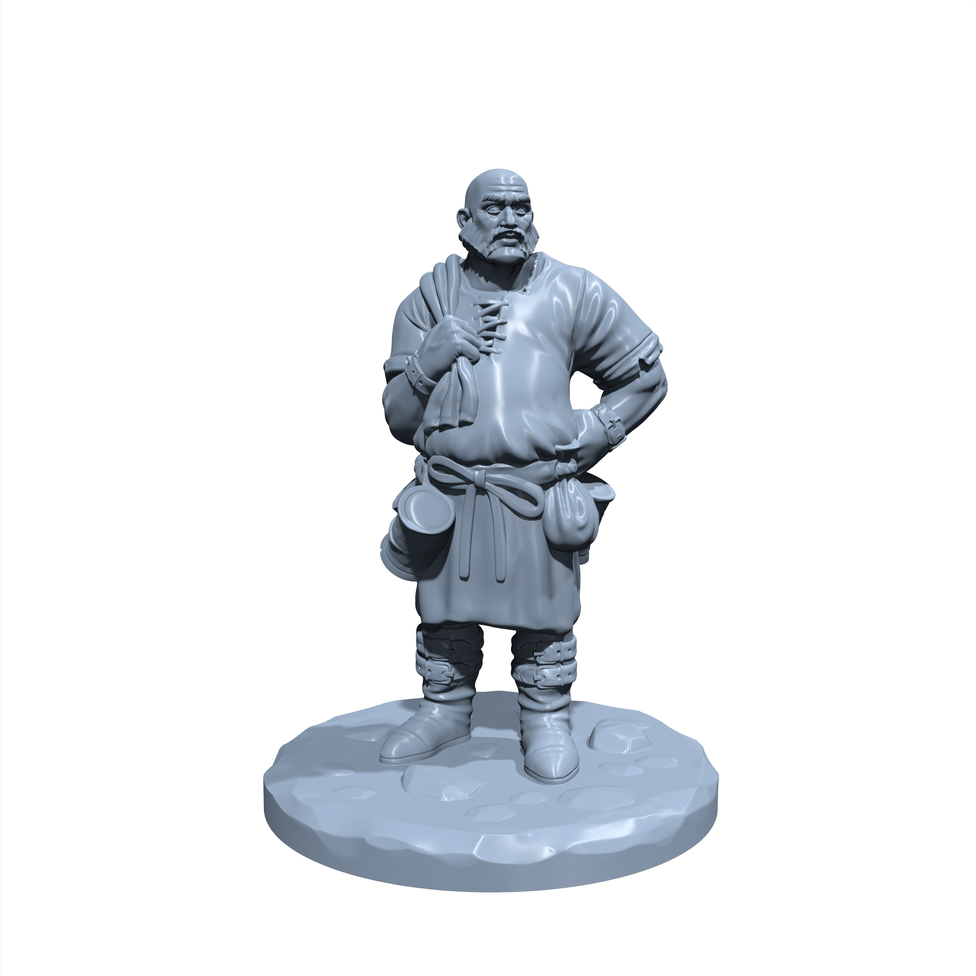 Civilian | Townsfolk | Barkeep | Miniature for Tabletop games like D&D and War Gaming