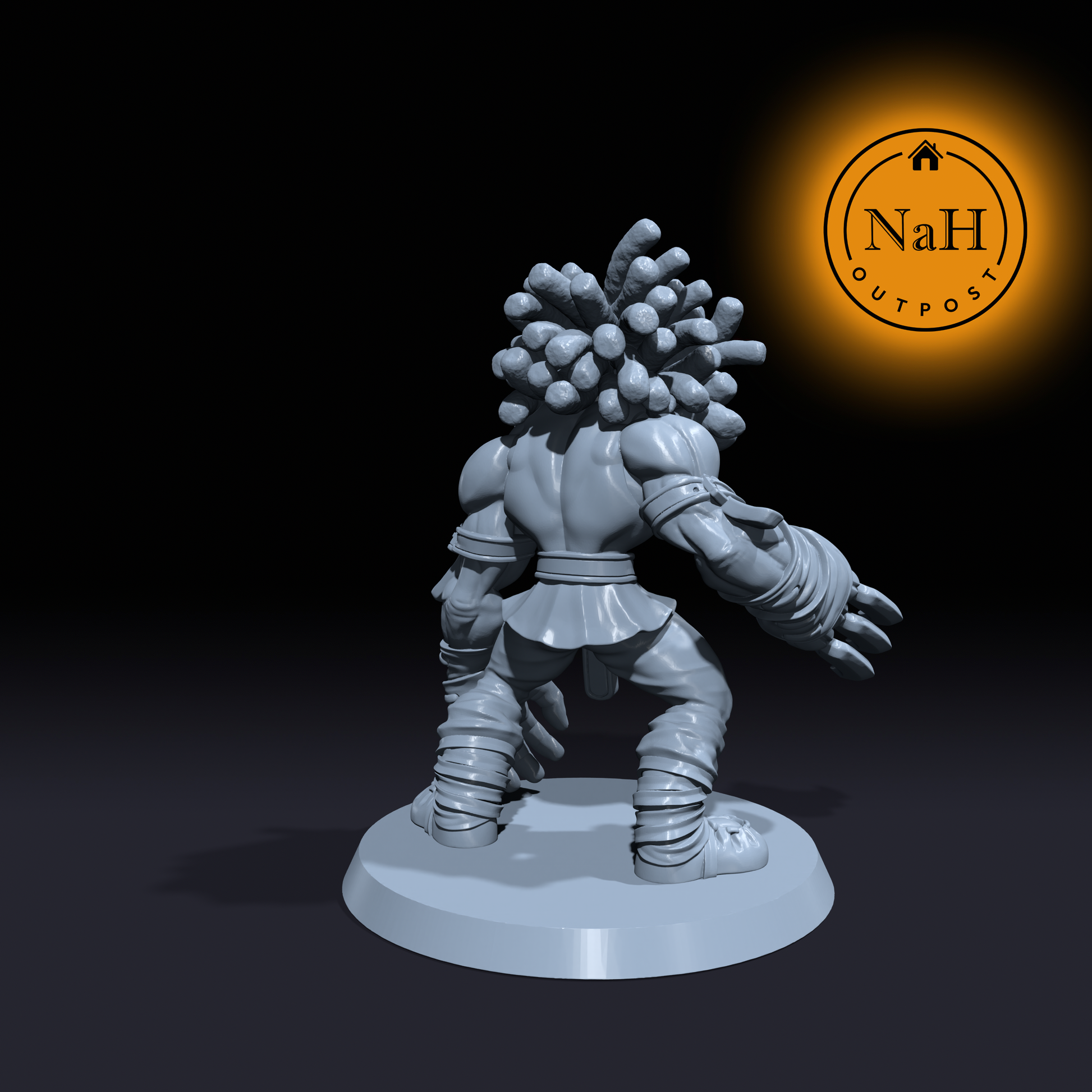 Damur Thunderfist | Fighter | Barbarian Chieftain miniature for Tabletop games like D&D and War Gaming| Dungeons and Dragons Mini | RN estudio