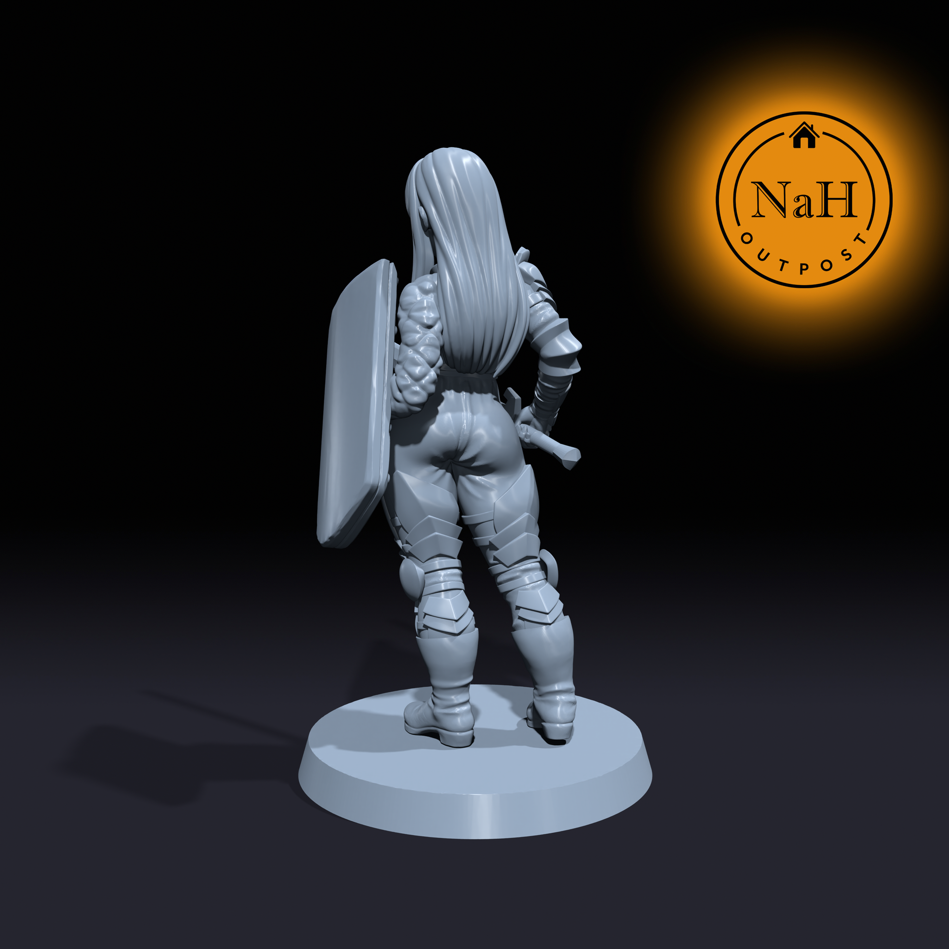 Katali Shieldheart | Royal Guard | Cleric or Paladin miniature for Tabletop games like D&D and War Gaming| Dungeons and Dragons Mini | RN estudio