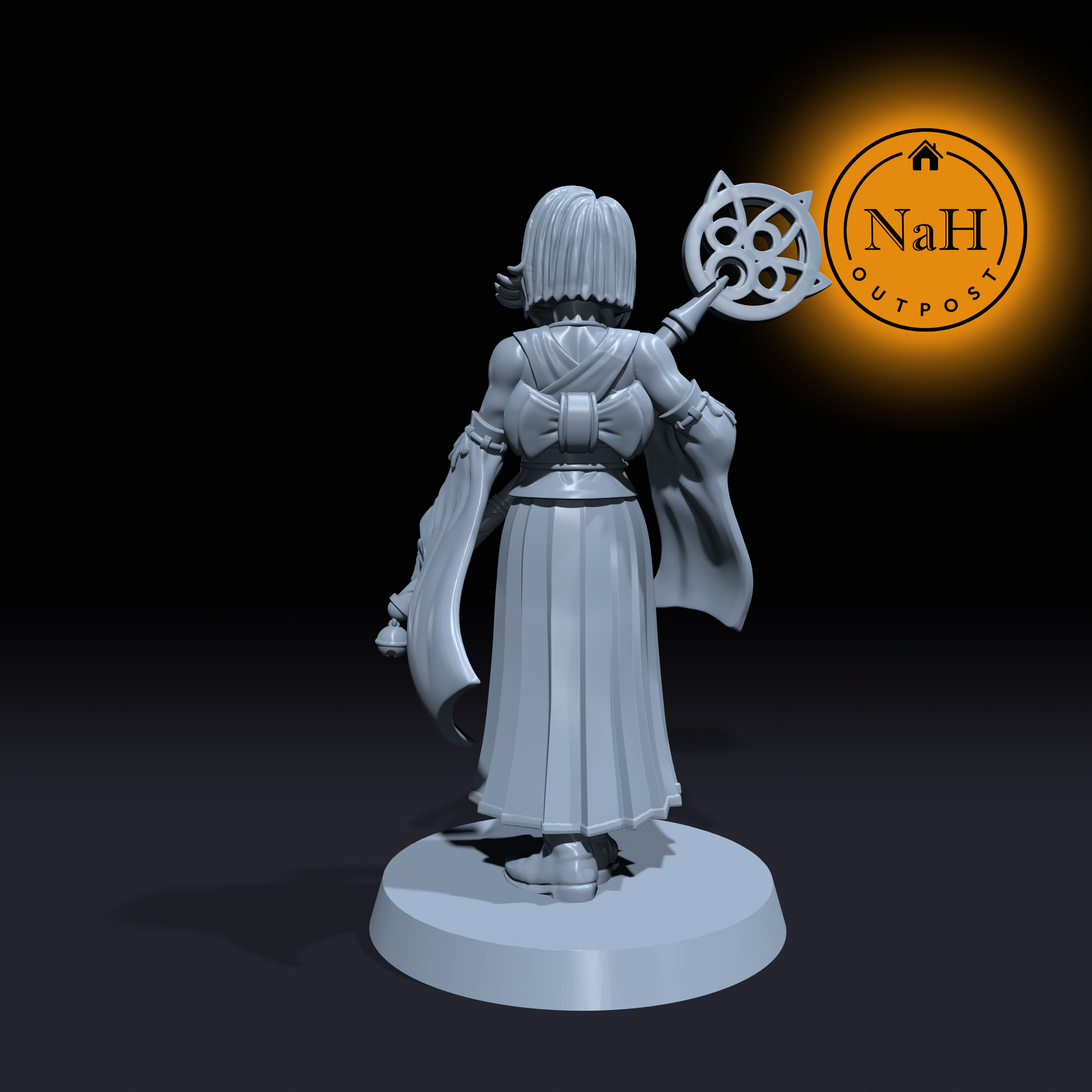 Lioona Brightstaff | Female Cleric | Sorcerer | Wizard miniature for Tabletop games like D&D and War Gaming| Dungeons and Dragons Mini | RN estudio