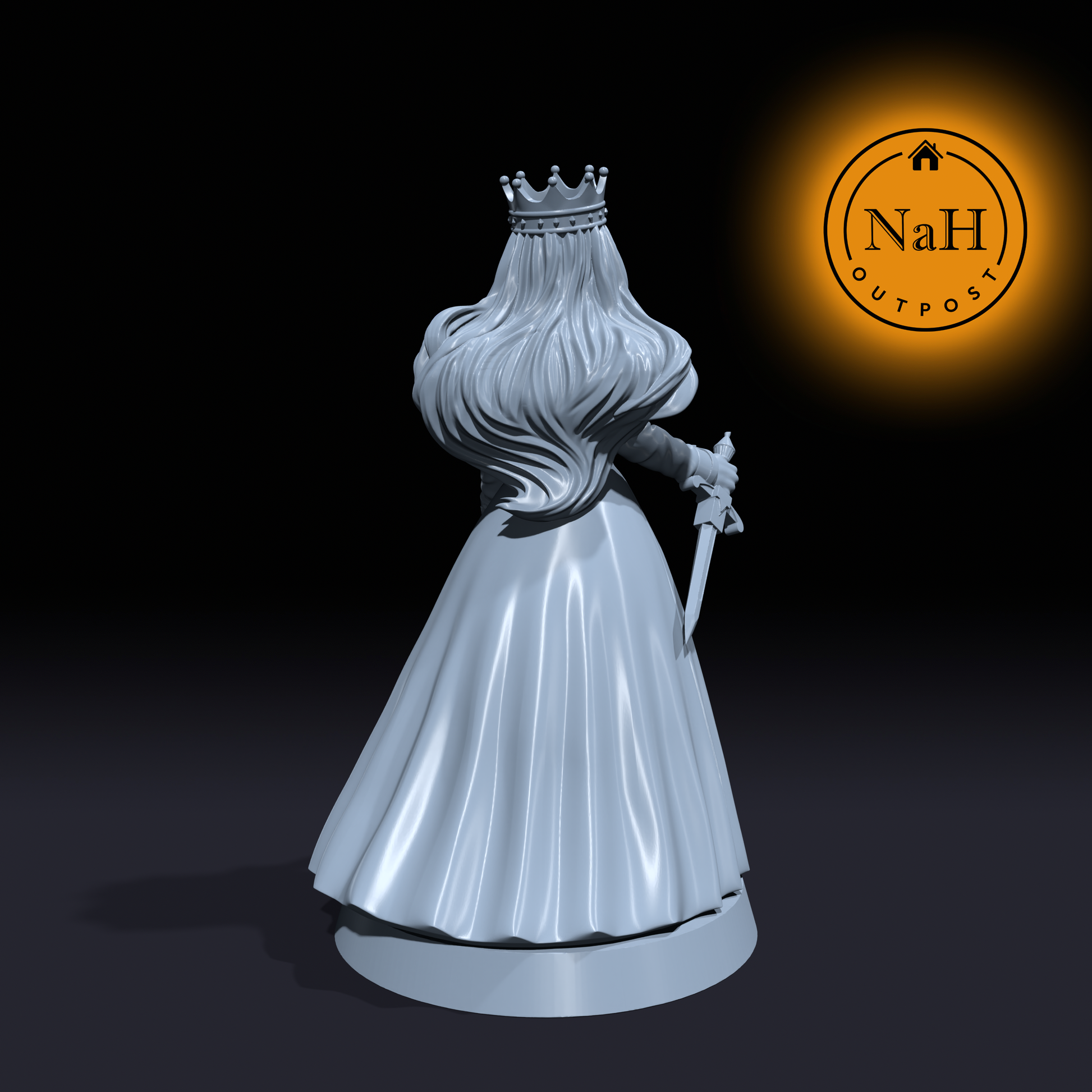 Queen Meliande, the Protector | Royalty miniature for Tabletop games like D&D and War Gaming| Dungeons and Dragons Mini | RN estudio