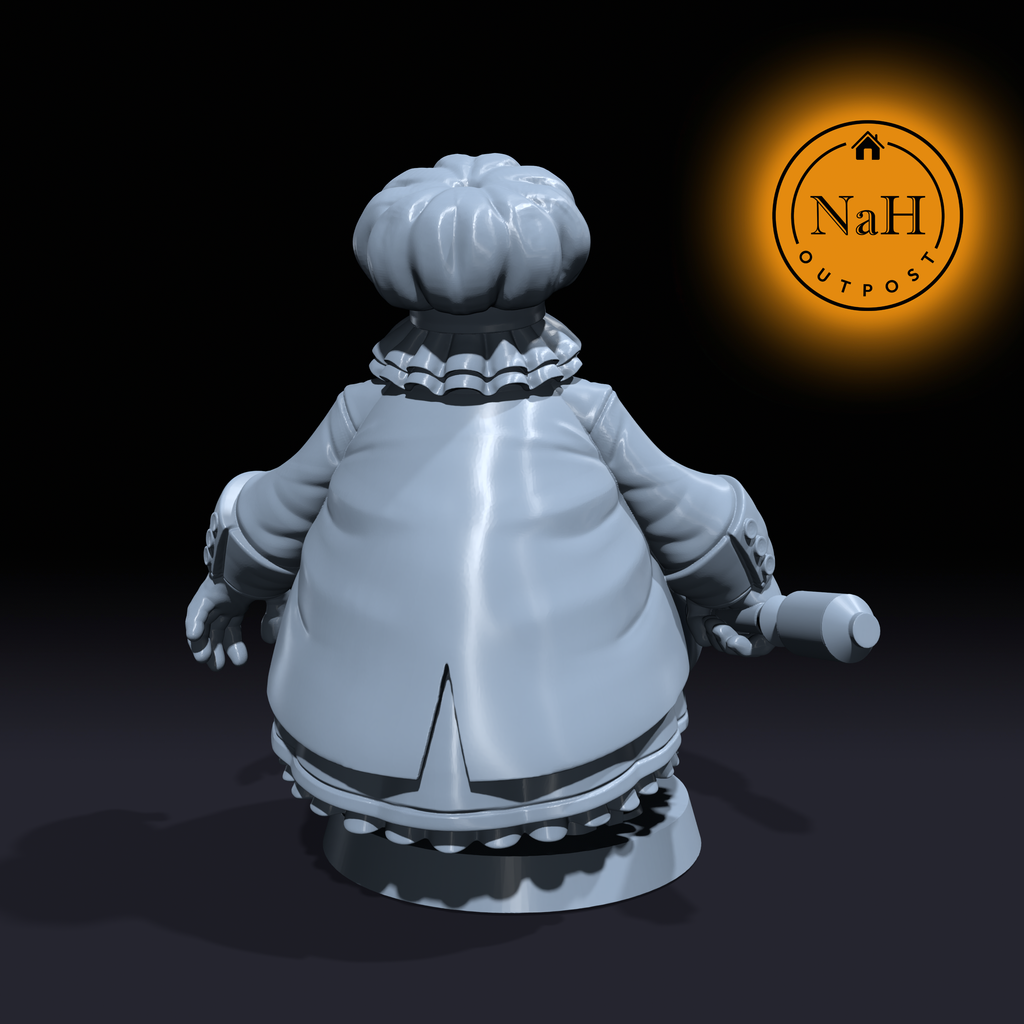 Salweeki Potbelly Chef | Sous-chef Cook miniature for Tabletop games like D&D and War Gaming| Dungeons and Dragons Mini | RN estudio