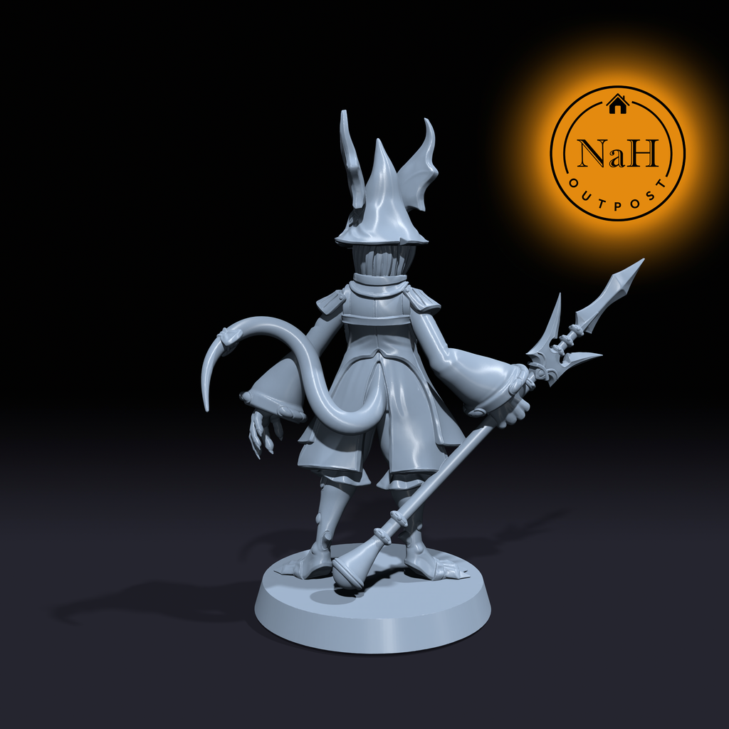 Thalil Shadowpaw | Catfolk Bard | Wizard or Sorcerer miniature for Tabletop games like D&D and War Gaming| Dungeons and Dragons Mini | RN estudio