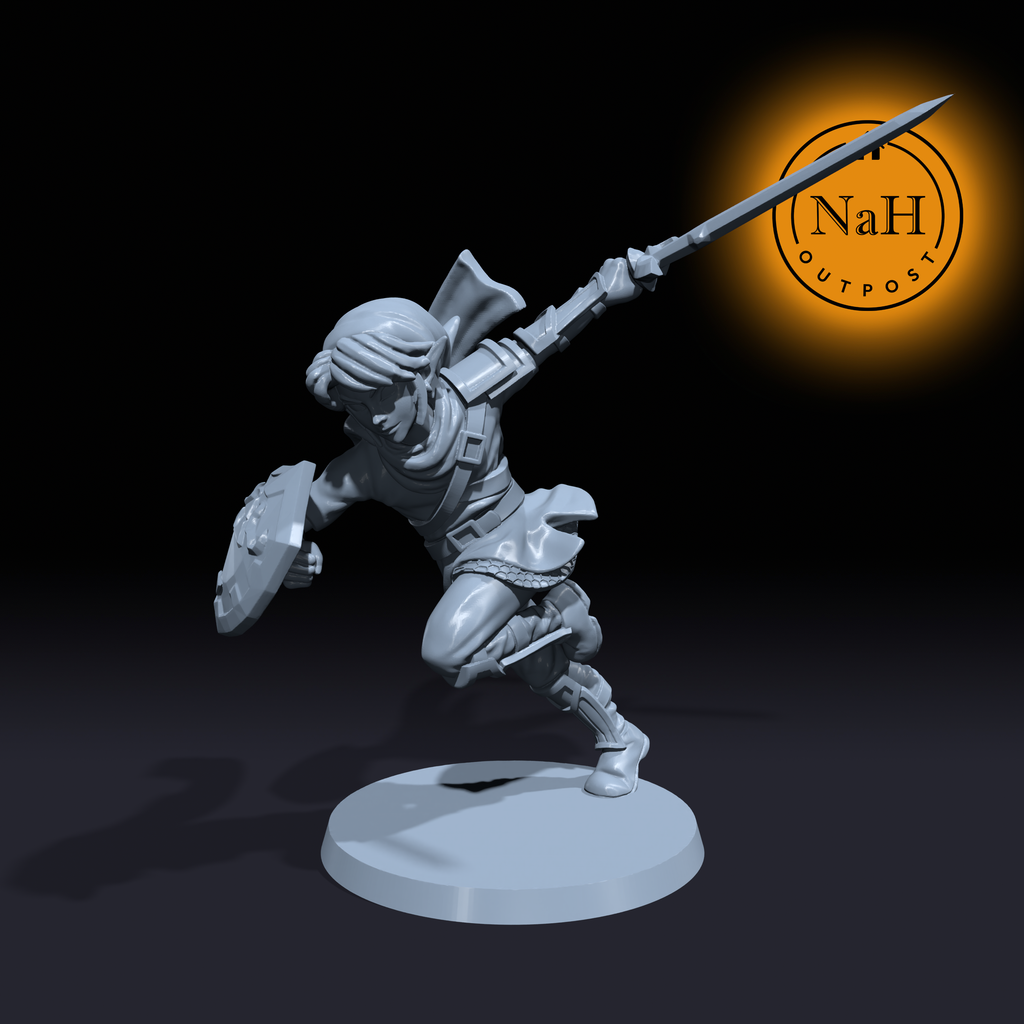 Talon Quickstrike | Elven Adventurer | Fighter or Paladin miniature for Tabletop games like D&D and War Gaming| Dungeons and Dragons Mini | RN estudio