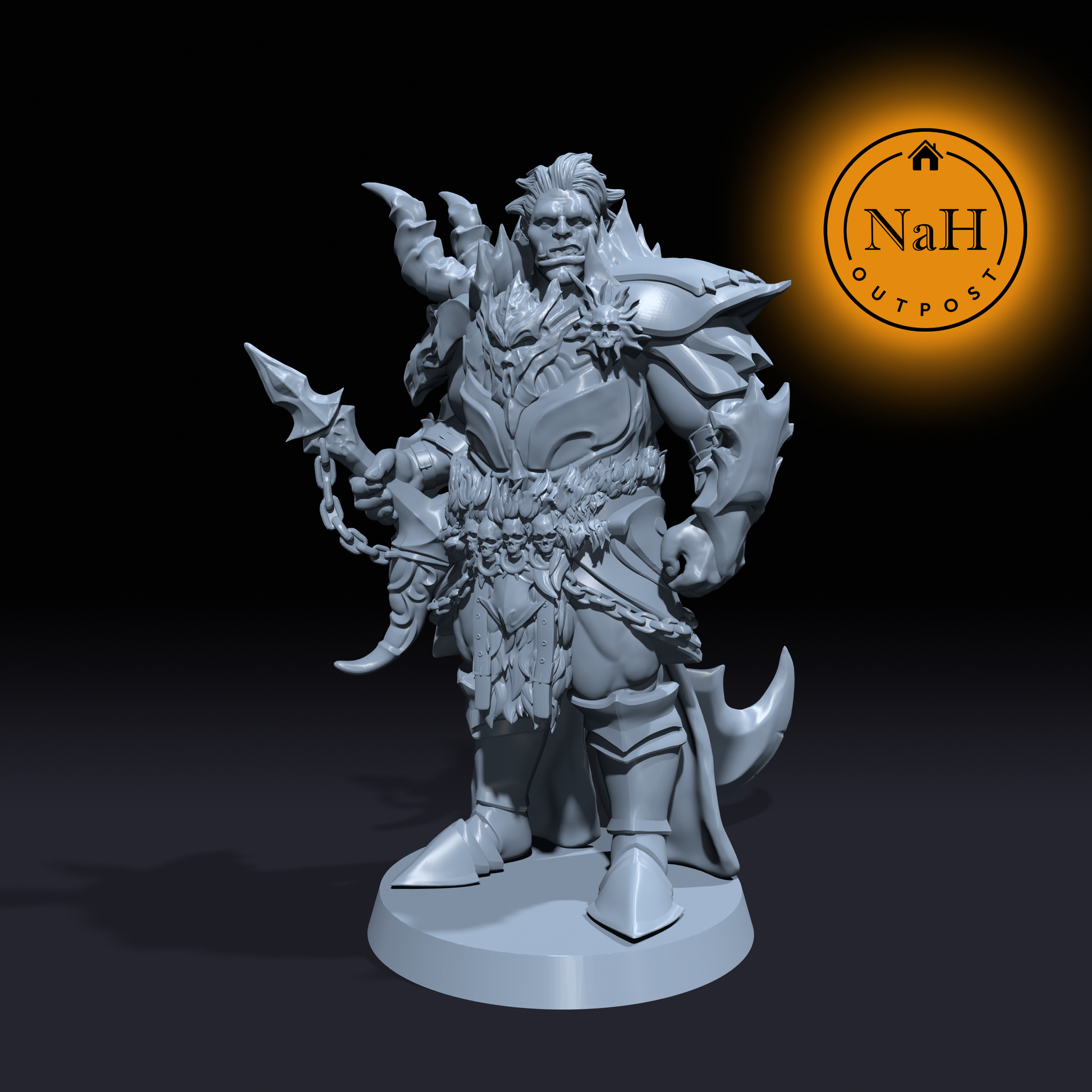 Grathuul Dragonbane | Half Orc Assassin miniature for Tabletop games like D&D and War Gaming| Dungeons and Dragons Mini | RN estudio
