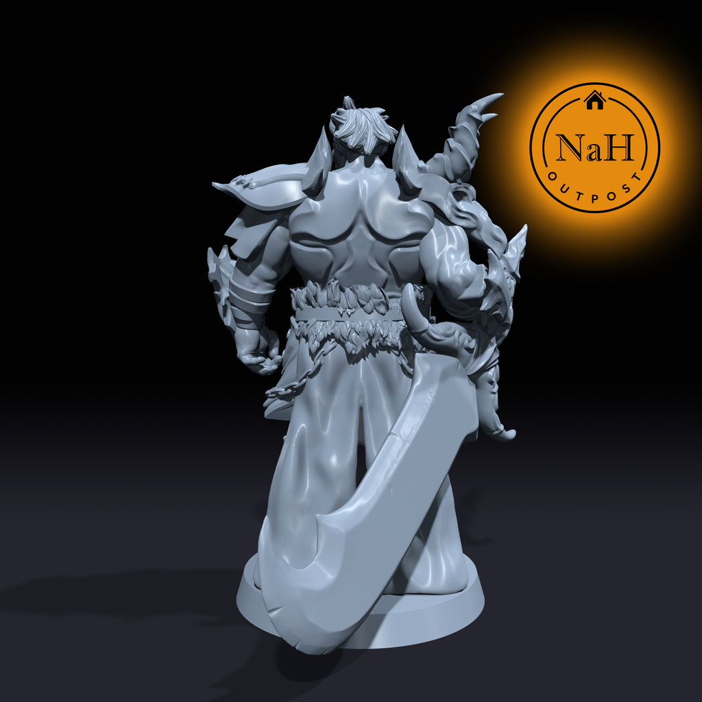 Grathuul Dragonbane | Half Orc Assassin miniature for Tabletop games like D&D and War Gaming| Dungeons and Dragons Mini | RN estudio