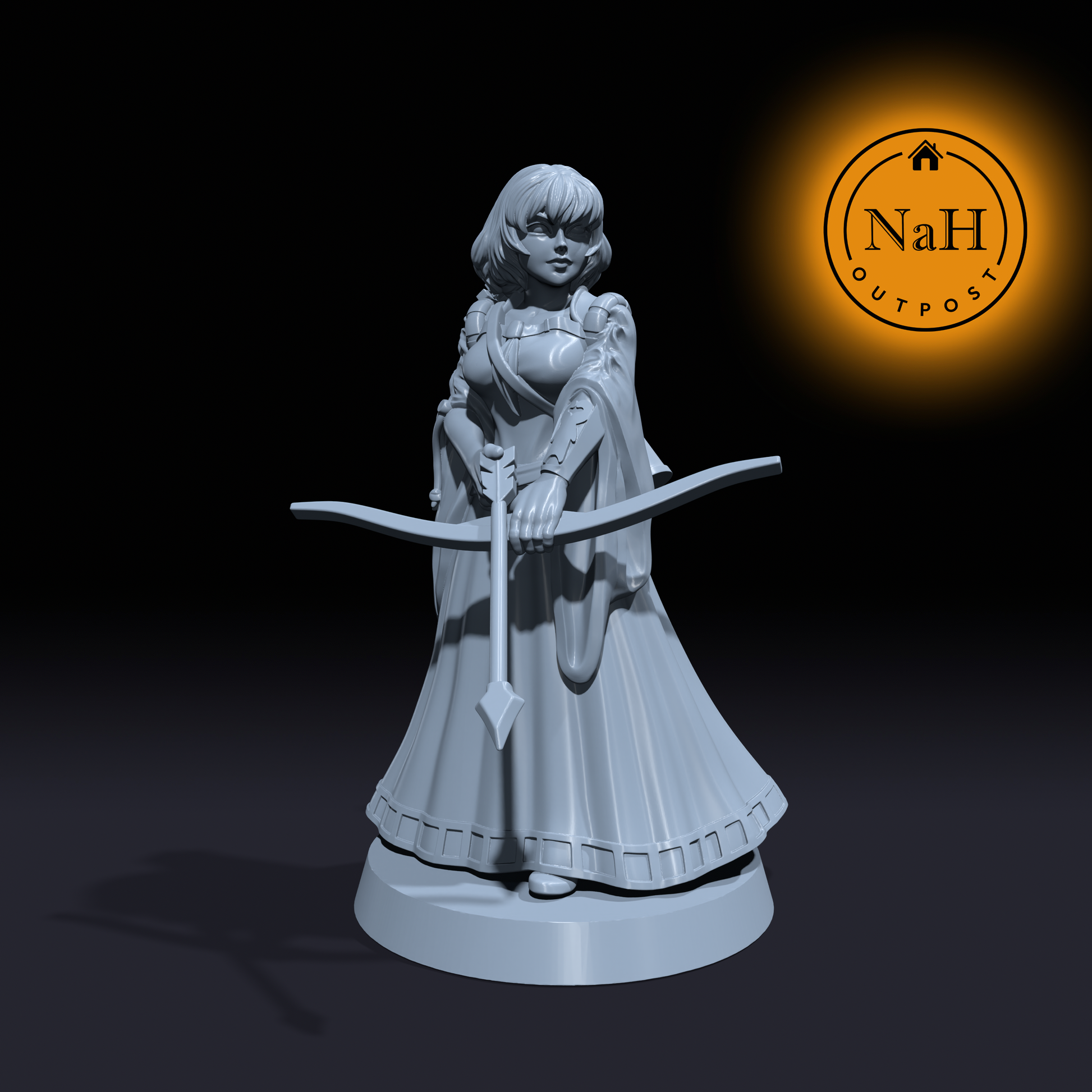 Margo Swiftarrow | Female Ranger or Rogue miniature for Tabletop games like D&D and War Gaming| Dungeons and Dragons Mini | RN estudio