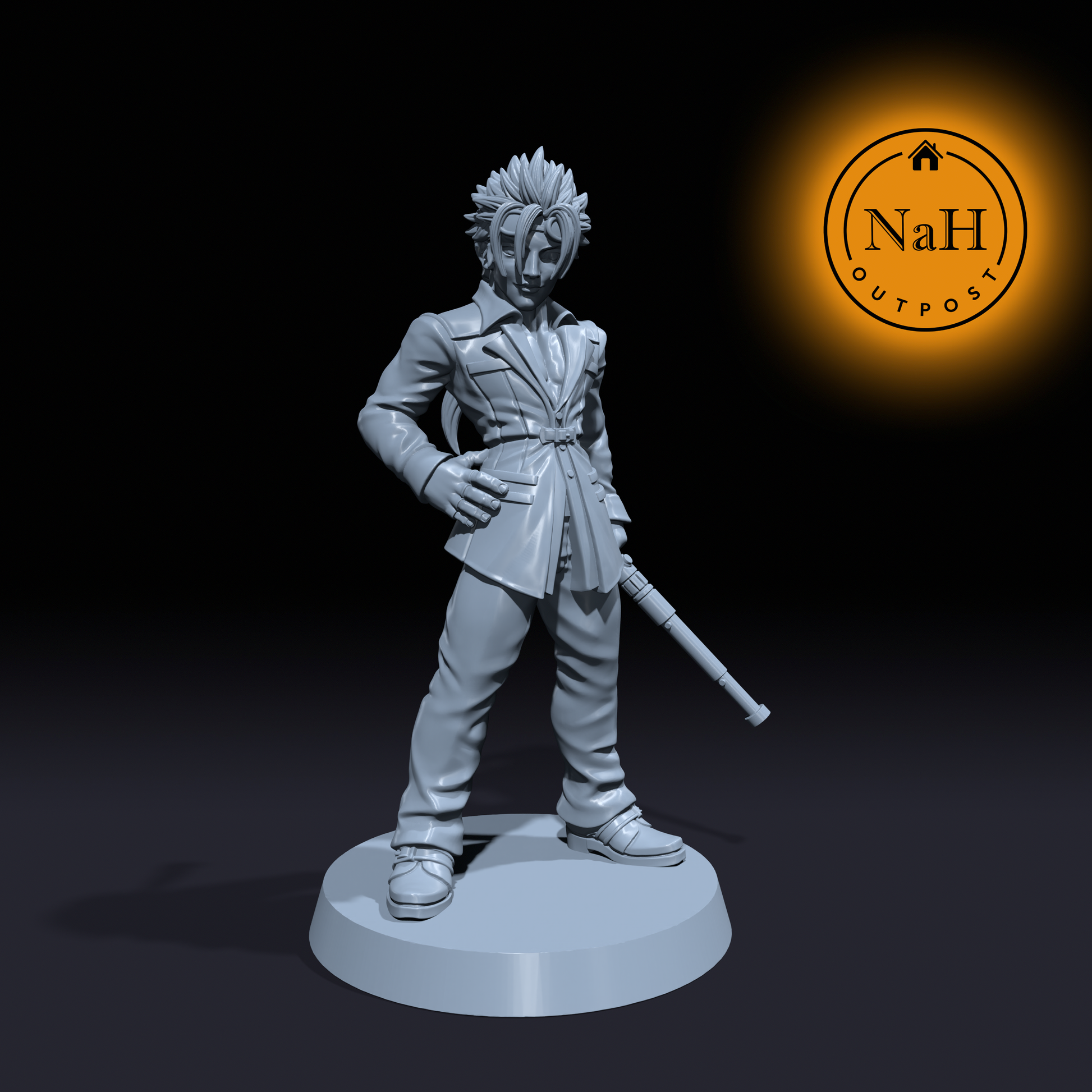 Terry Shadowswift | Baton Monk or Fighter miniature for Tabletop games like D&D and War Gaming| Dungeons and Dragons Mini | RN estudio