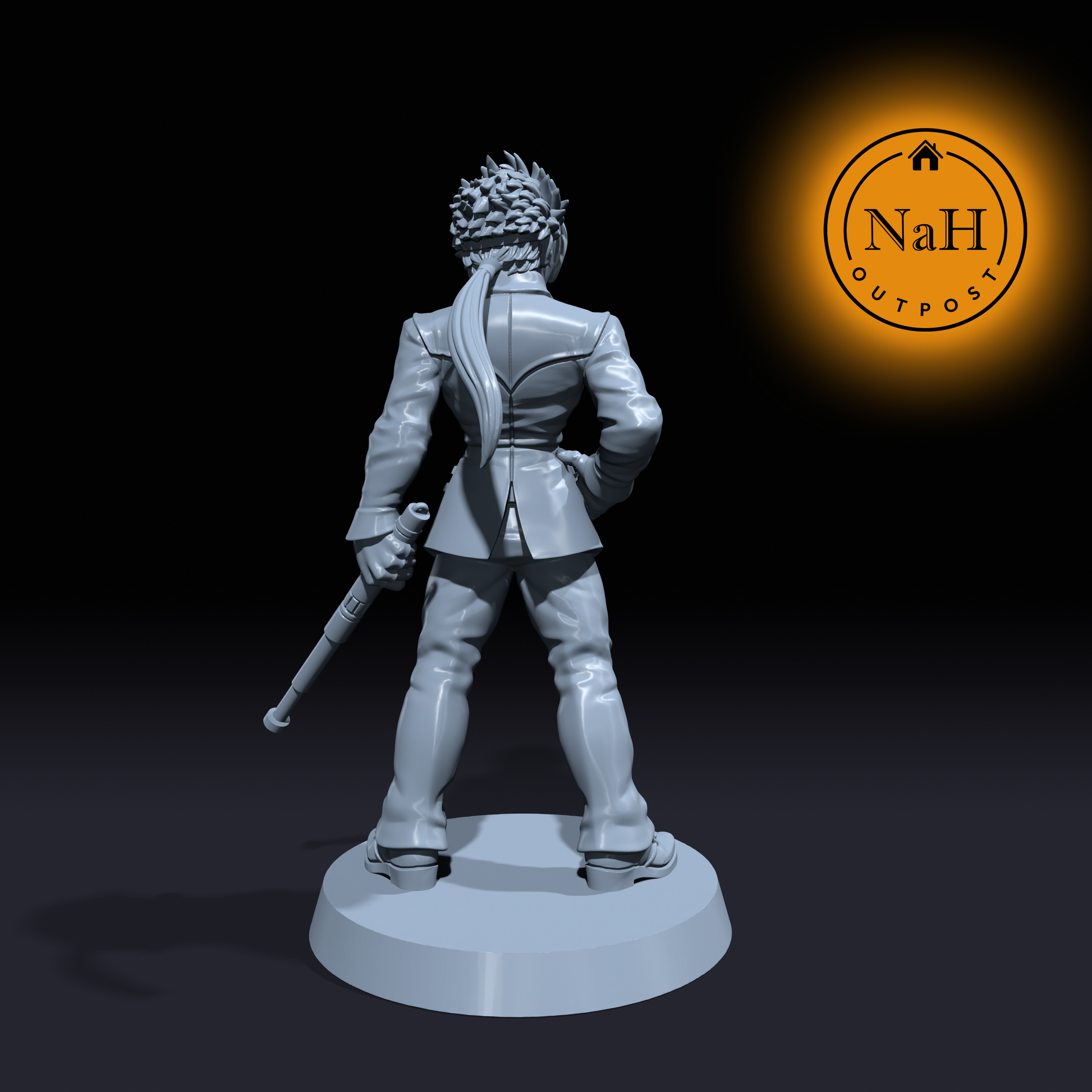 Terry Shadowswift | Baton Monk or Fighter miniature for Tabletop games like D&D and War Gaming| Dungeons and Dragons Mini | RN estudio