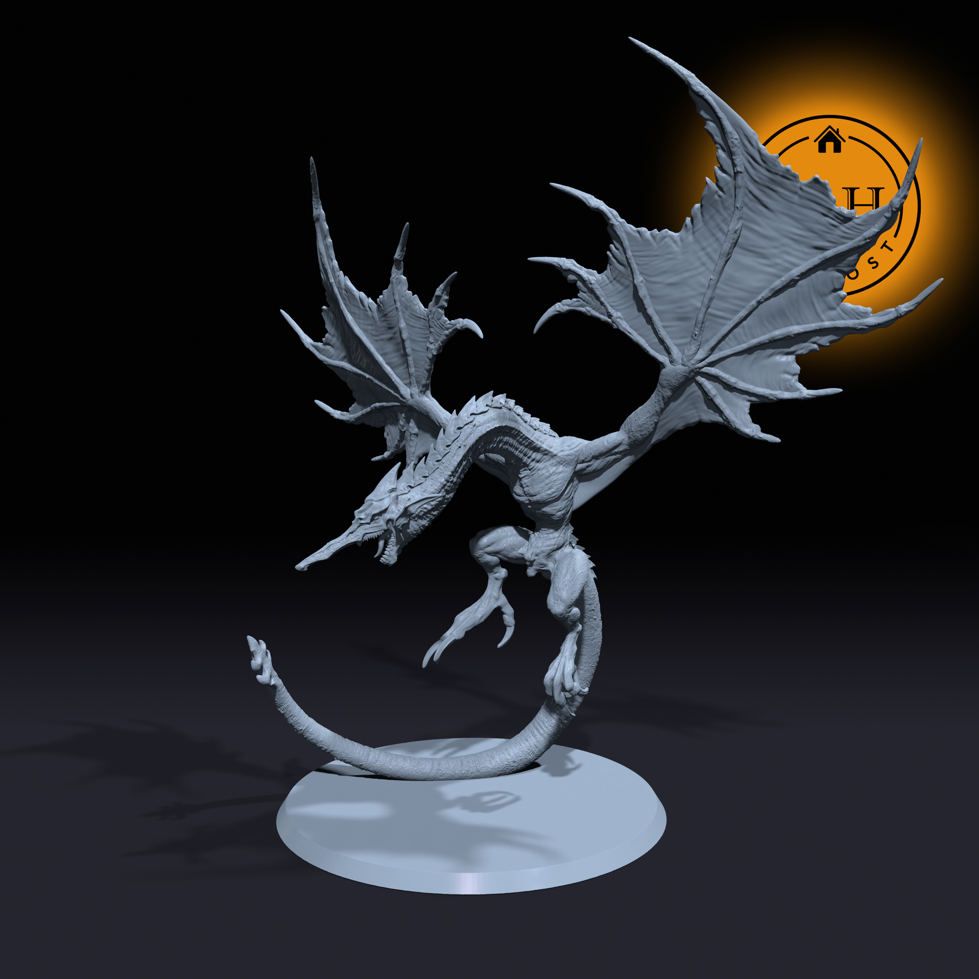 Sapheira Bluescale | Cerulean Dragon | Drake miniature for Tabletop games like D&D and War Gaming| Dungeons and Dragons Mini | RN estudio