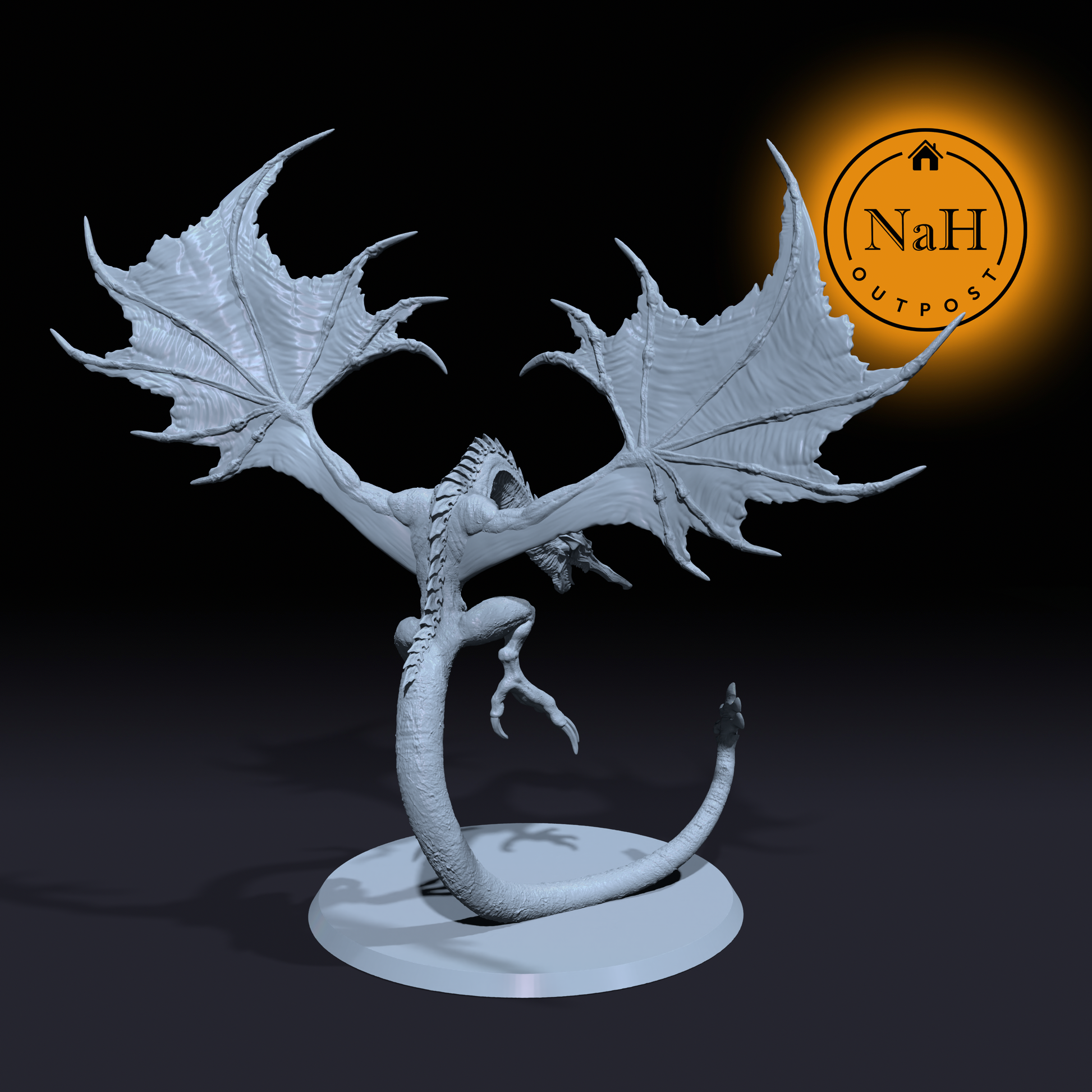 Sapheira Bluescale | Cerulean Dragon | Drake miniature for Tabletop games like D&D and War Gaming| Dungeons and Dragons Mini | RN estudio