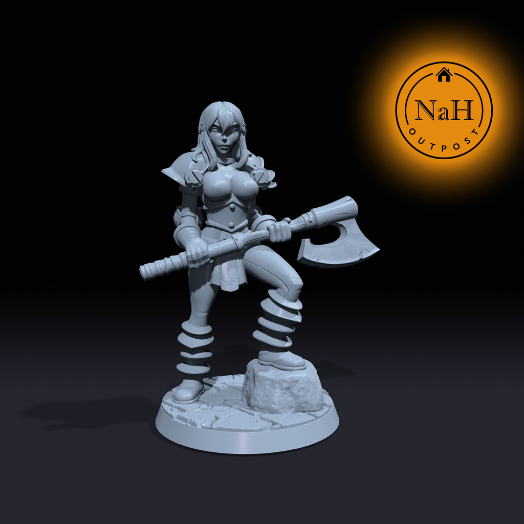 Discordia Shattermind | Chaos Barbarian or Paladin miniature for Tabletop games like D&D and War Gaming| Dungeons and Dragons Mini | RN estudio