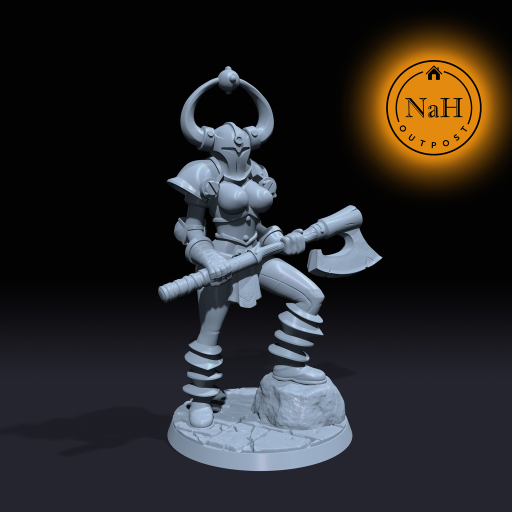 Discordia Shattermind | Chaos Barbarian or Paladin miniature for Tabletop games like D&D and War Gaming| Dungeons and Dragons Mini | RN estudio