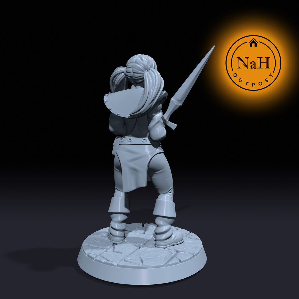 Selene Starblade | Female Barbarian | Sexy Pinup miniature for Tabletop games like D&D and War Gaming| Dungeons and Dragons Mini | RN estudio