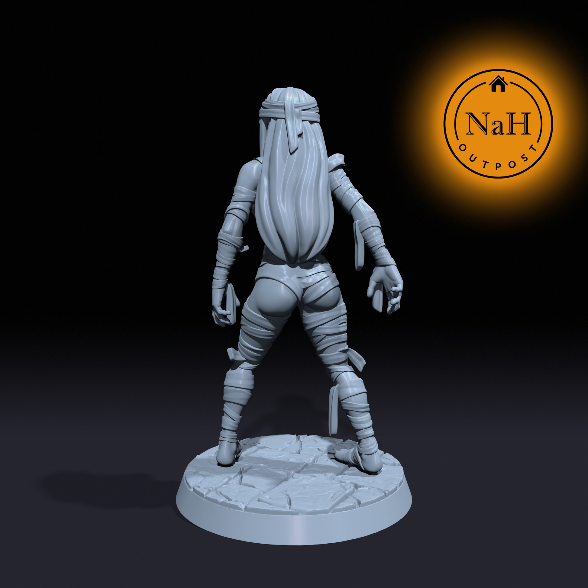 Nefertari Sandwhisper | Female Mummy | Sexy Pinup miniature for Tabletop games like D&D and War Gaming| Dungeons and Dragons Mini | RN estudio