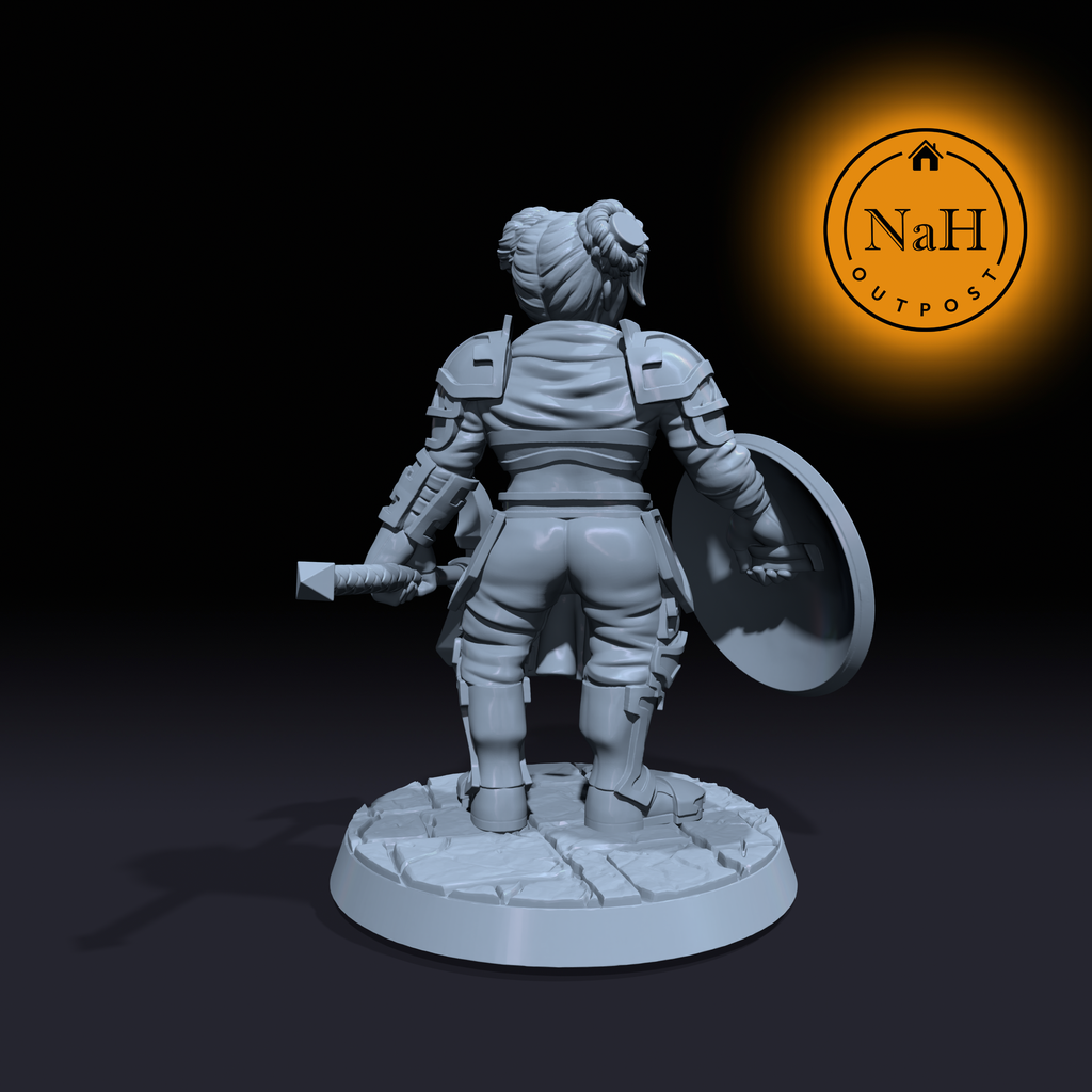 Yngvild Stonehammer | Female Dwarf Fighter or Barbarian miniature for Tabletop games like D&D and War Gaming| Dungeons and Dragons Mini | RN estudio