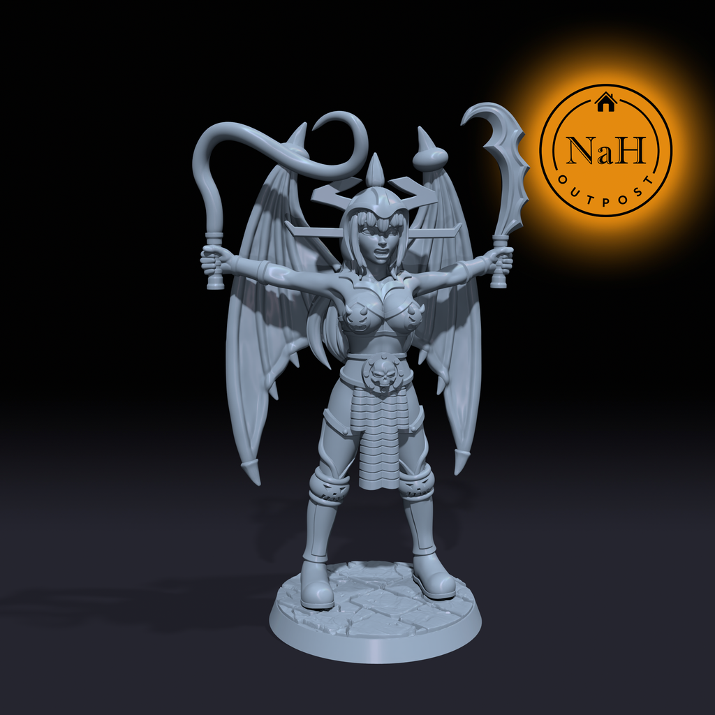 Sephira Lashstone | Gargoyle | Succubus miniature for Tabletop games like D&D and War Gaming| Dungeons and Dragons Mini | RN estudio