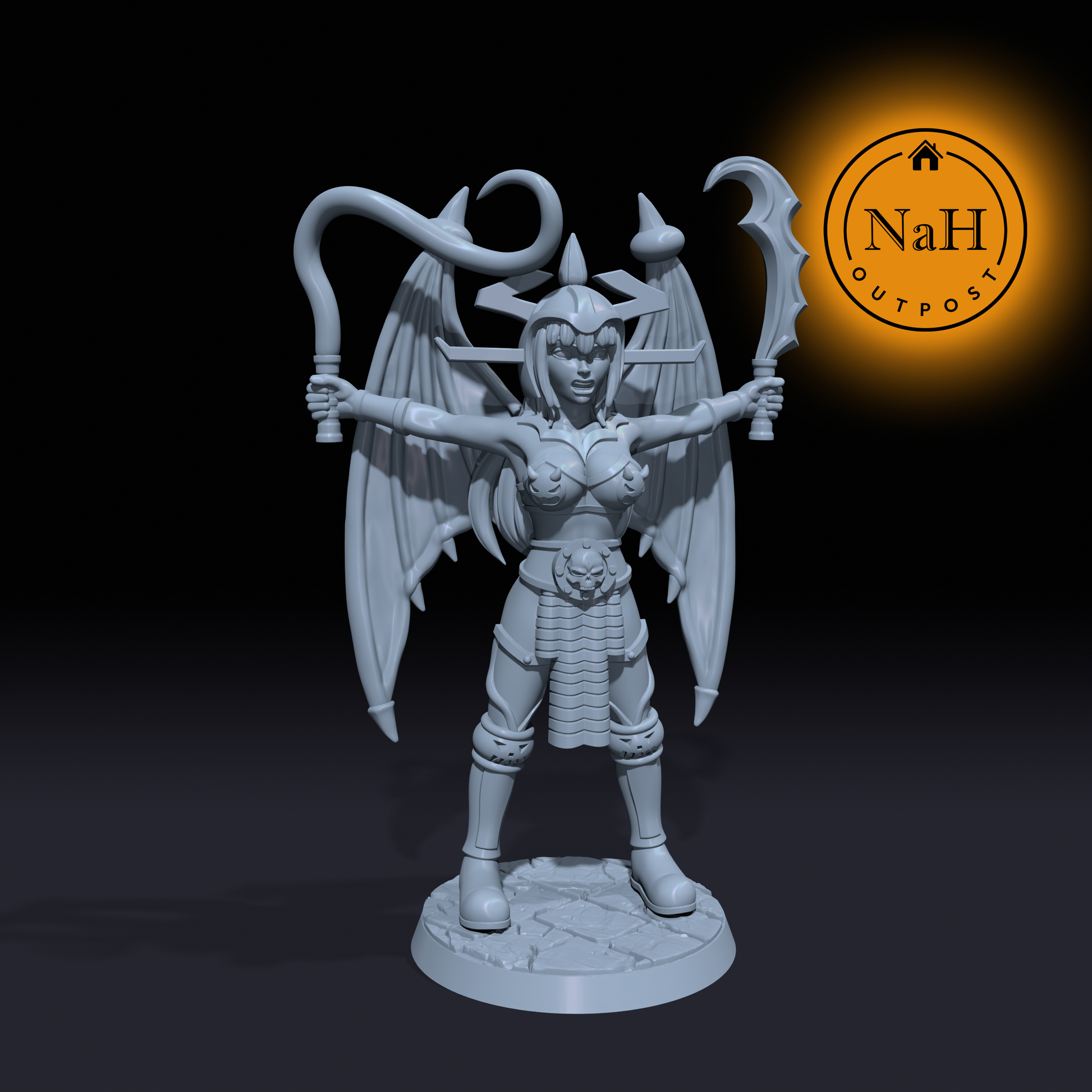 Sephira Lashstone | Gargoyle | Succubus miniature for Tabletop games like D&D and War Gaming| Dungeons and Dragons Mini | RN estudio