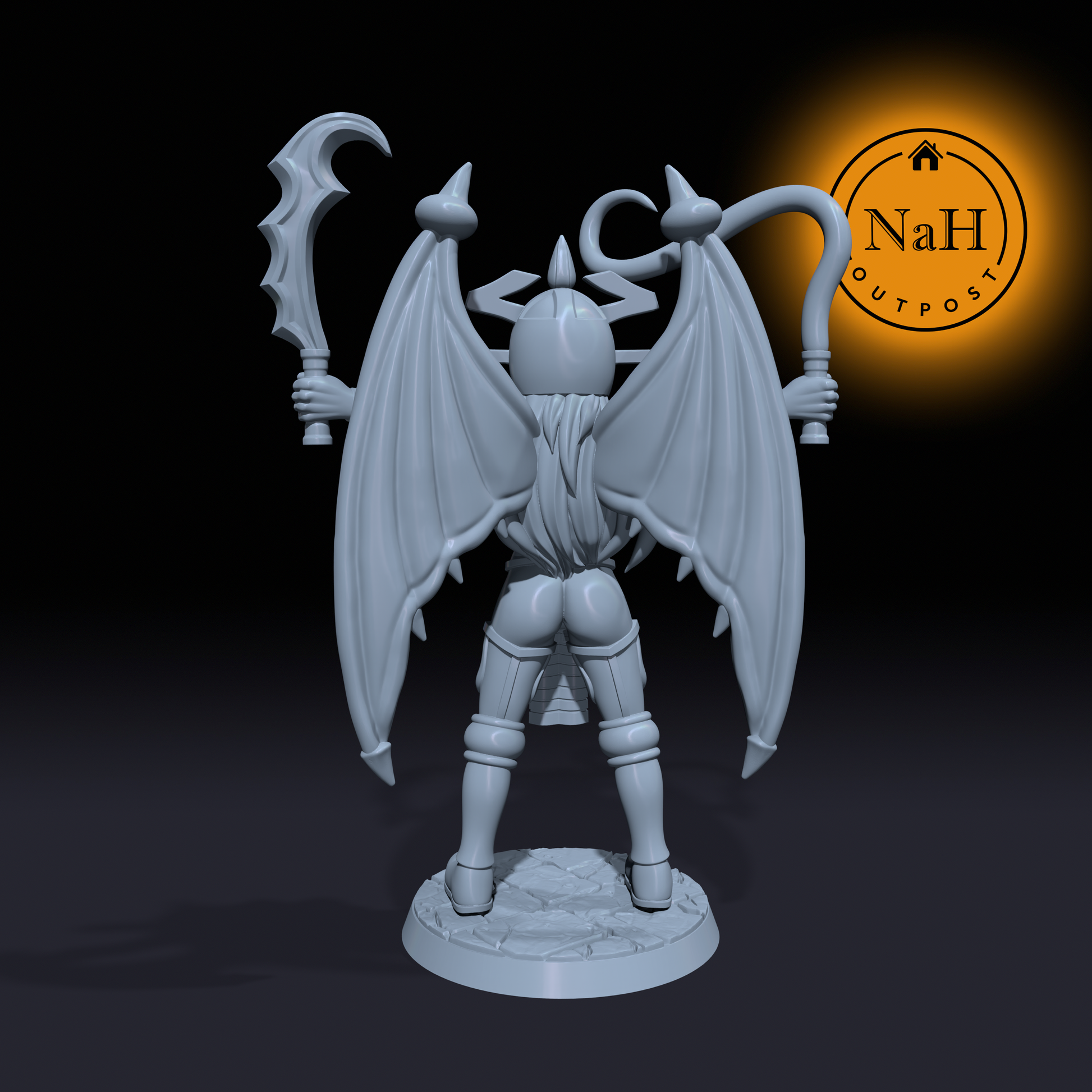 Sephira Lashstone | Gargoyle | Succubus miniature for Tabletop games like D&D and War Gaming| Dungeons and Dragons Mini | RN estudio