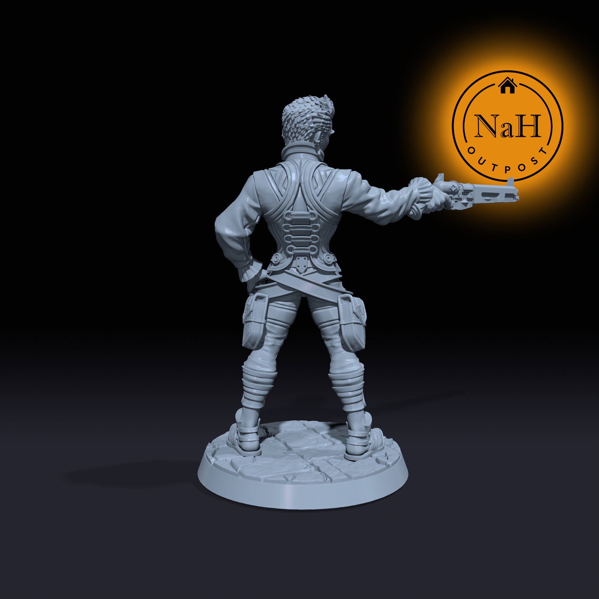 Sir Percival Ironsight | Balthier | Human Gunslinger miniature for Tabletop games like D&D and War Gaming| Dungeons and Dragons Mini | RN estudio