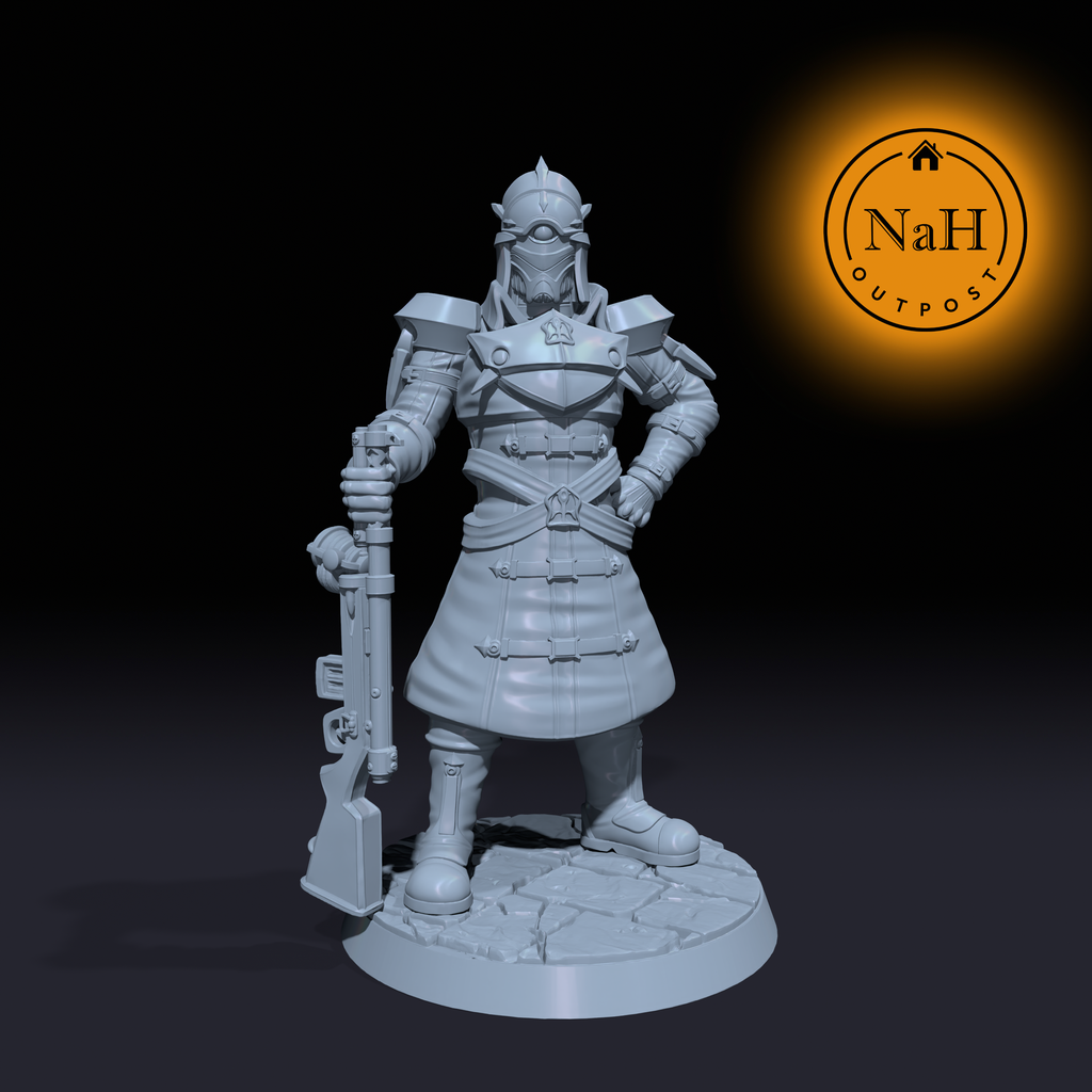 Marshal Rognar One-Eye | Cerberus Officer miniature for Tabletop games like D&D and War Gaming| Dungeons and Dragons Mini | RN estudio