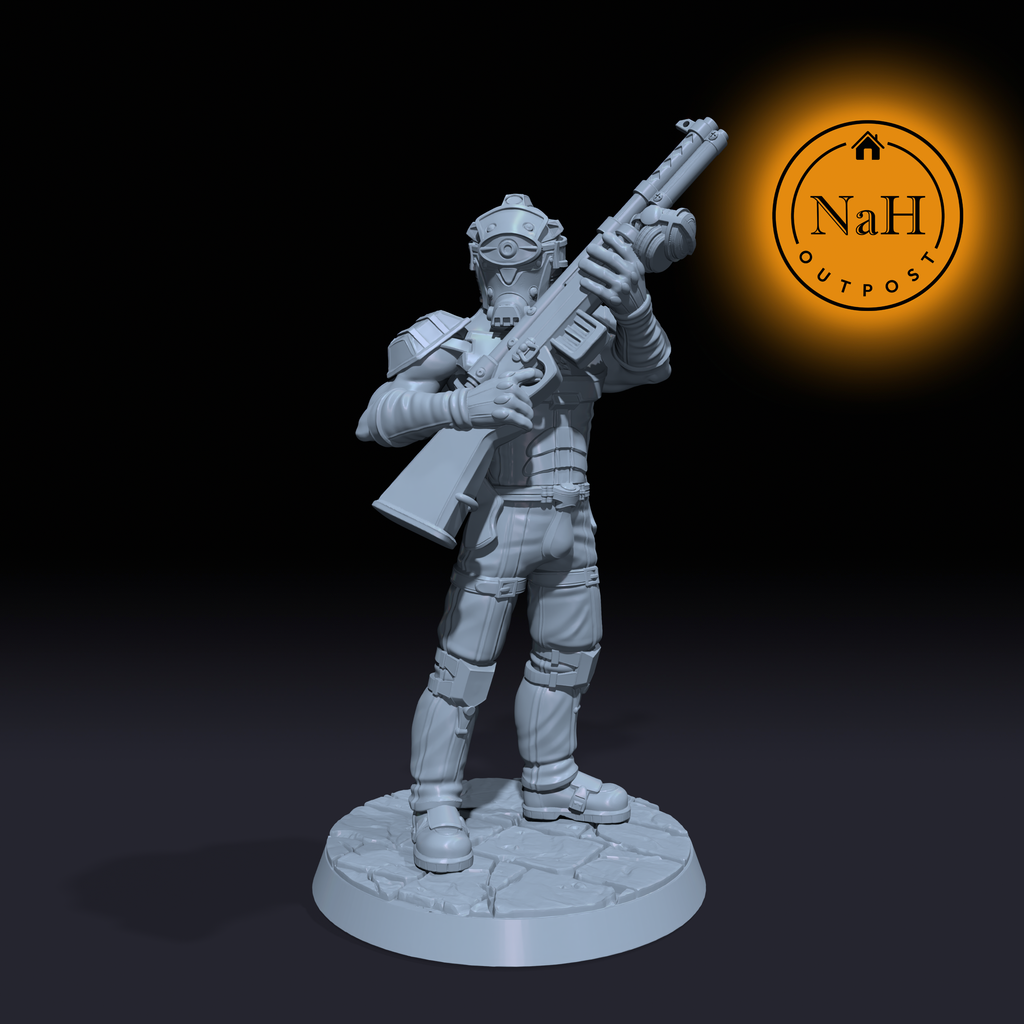 Rifleman Garrick Sure-Shot | Cerberus Solider | Gunslinger miniature for Tabletop games like D&D and War Gaming| Dungeons and Dragons Mini | RN estudio