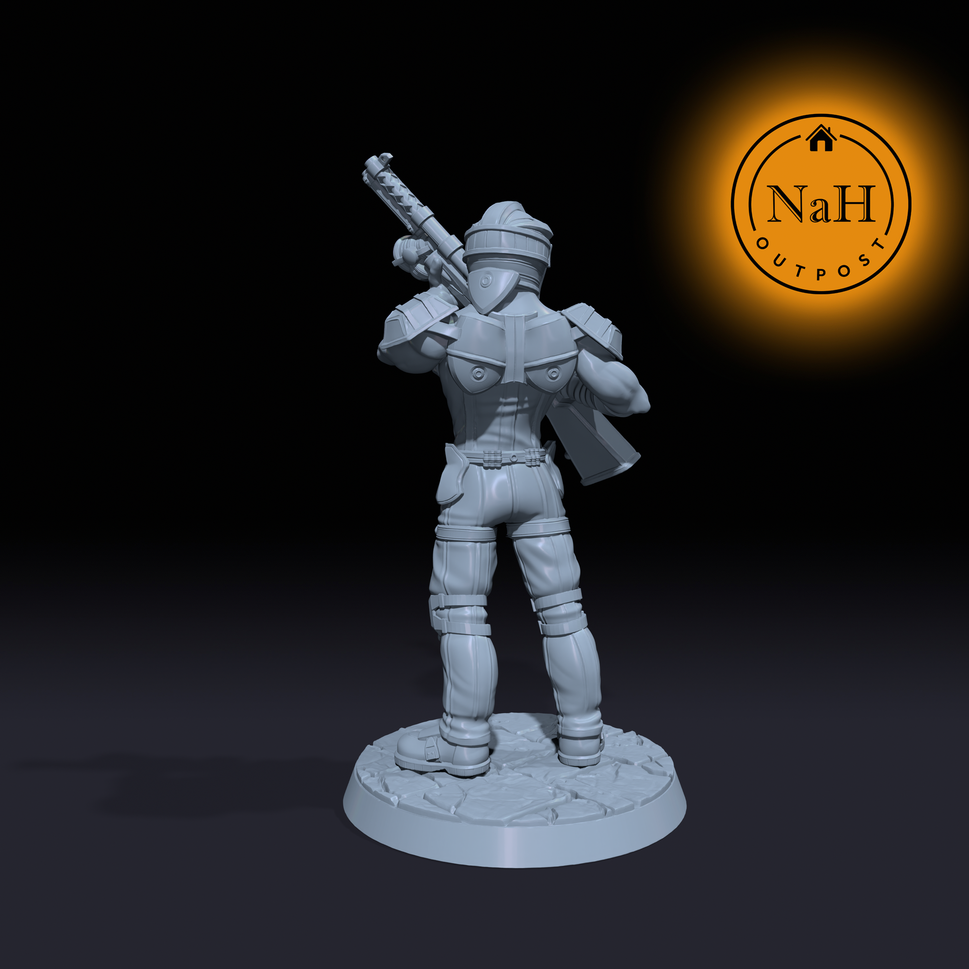 Rifleman Garrick Sure-Shot | Cerberus Solider | Gunslinger miniature for Tabletop games like D&D and War Gaming| Dungeons and Dragons Mini | RN estudio