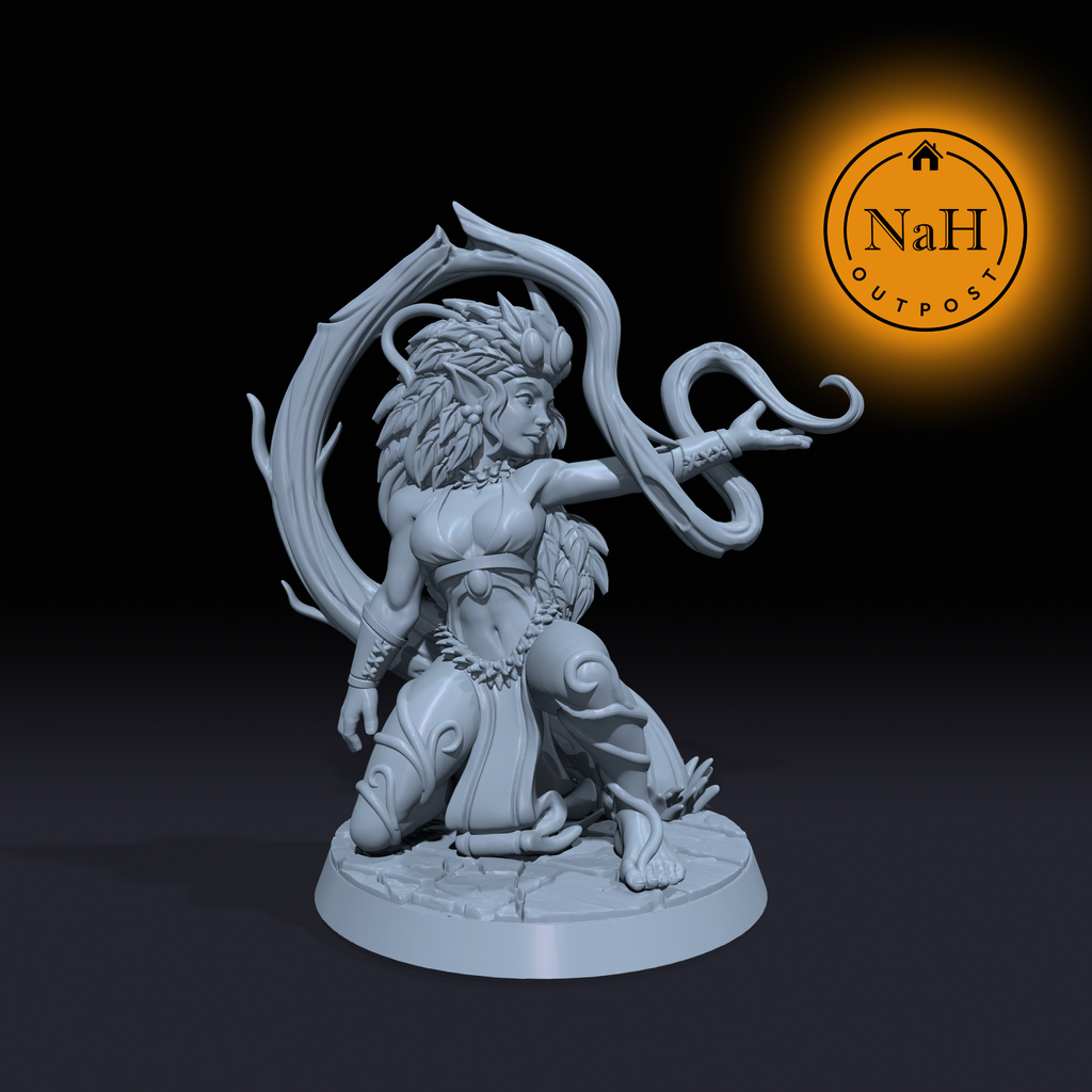 Lyra Greenweave | Dryad | Female Druid miniature for Tabletop games like D&D and War Gaming| Dungeons and Dragons Mini | RN estudio