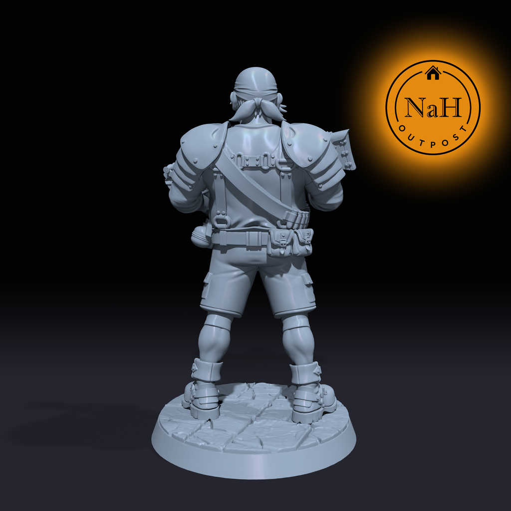 Bruno Thunderdrum | Wedge | Human Gunslinger miniature for Tabletop games like D&D and War Gaming| Dungeons and Dragons Mini | RN estudio