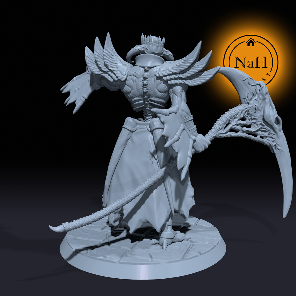 Skulrak, Bone Lord of the Abyss | Abyss Bonecrown | Undead Skeleton Commander Miniature for Tabletop games like D&D 5e and TTRPG  War Gaming