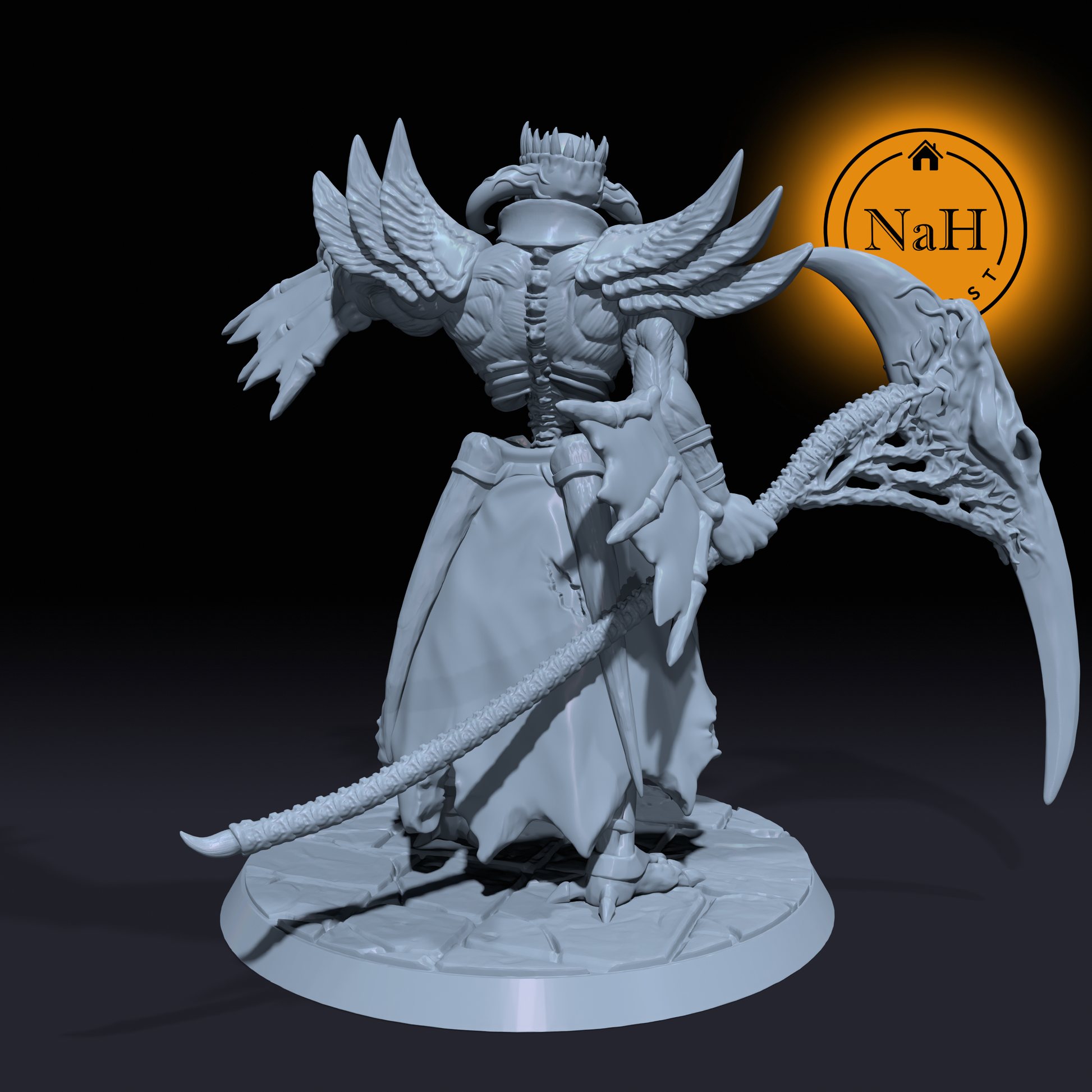 Skulrak, Bone Lord of the Abyss | Abyss Bonecrown | Undead Skeleton Commander Miniature for Tabletop games like D&D 5e and TTRPG  War Gaming