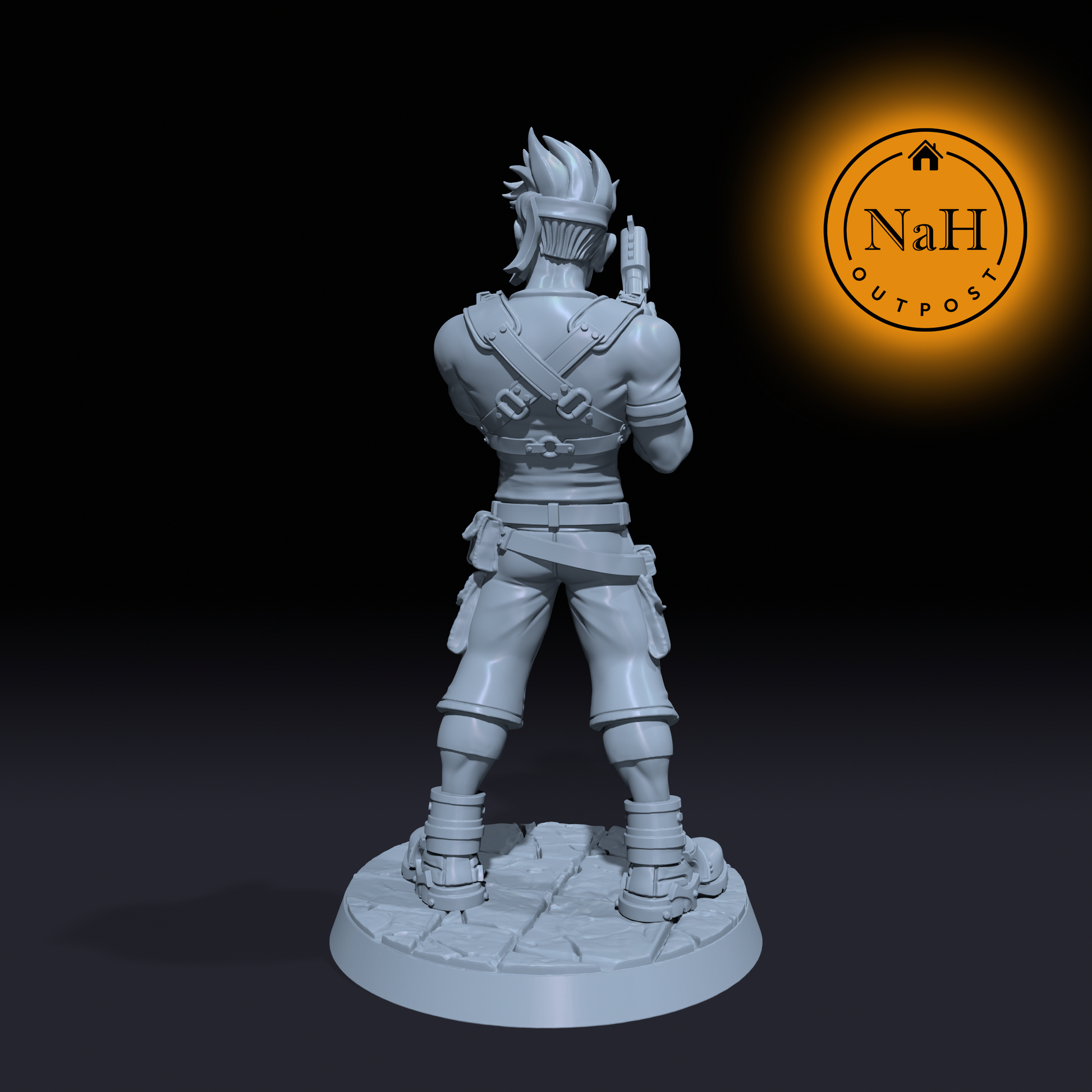 Bronn Ironfield | Biggs | Human Gunslinger | Fighter miniature for Tabletop games like D&D and War Gaming| Dungeons and Dragons Mini | RN estudio