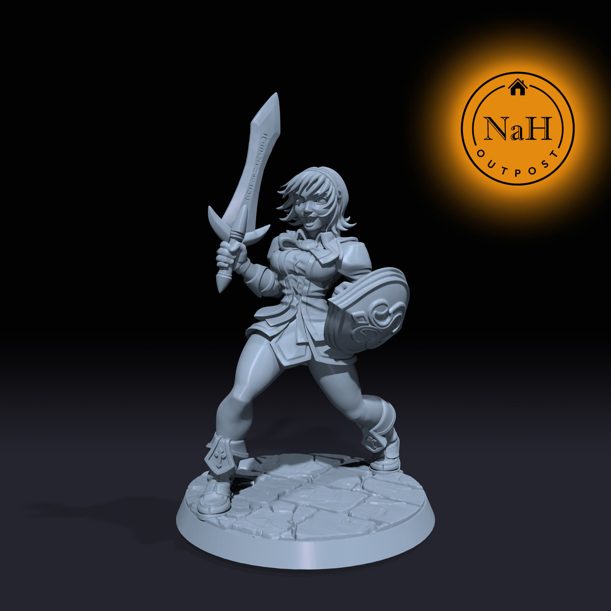 Cassandra Stormguard | Female Barbarian | Cleric or Paladin miniature for Tabletop games like D&D and War Gaming| Dungeons and Dragons Mini | RN estudio